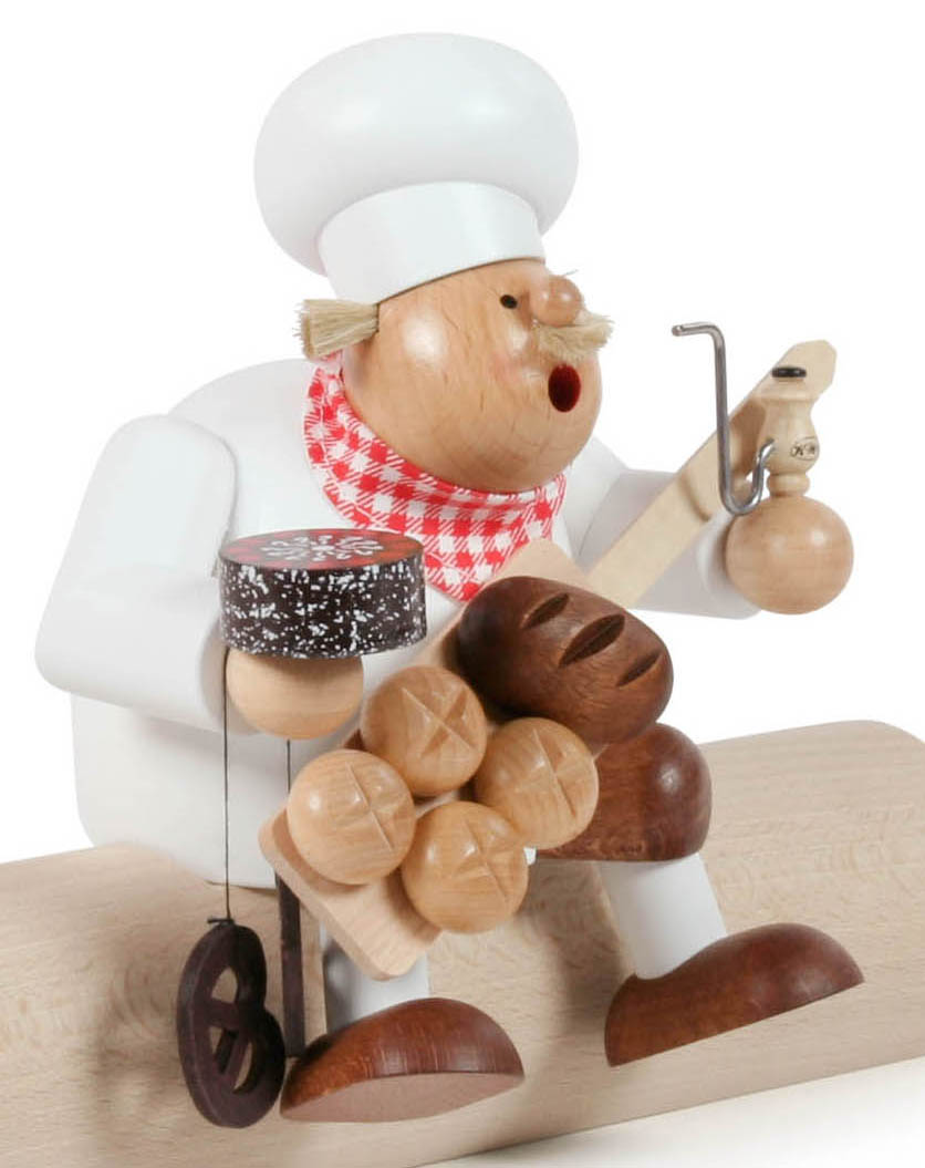 Räuchermann Bäcker 17cm Kantenhocker 