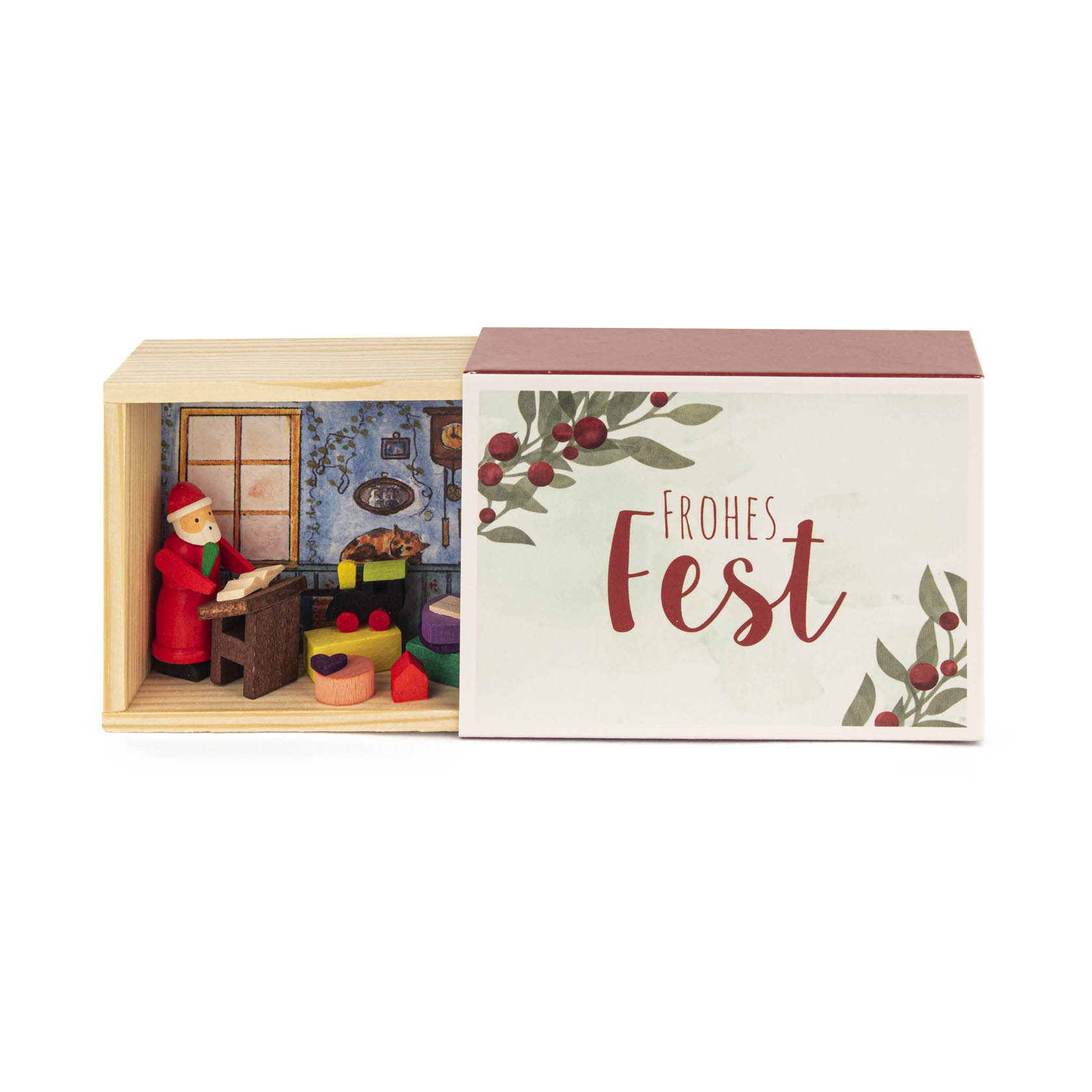 Glückwunschkästel Weihnachtsmann mit Wunschzettel im Dregeno Online Shop günstig kaufen