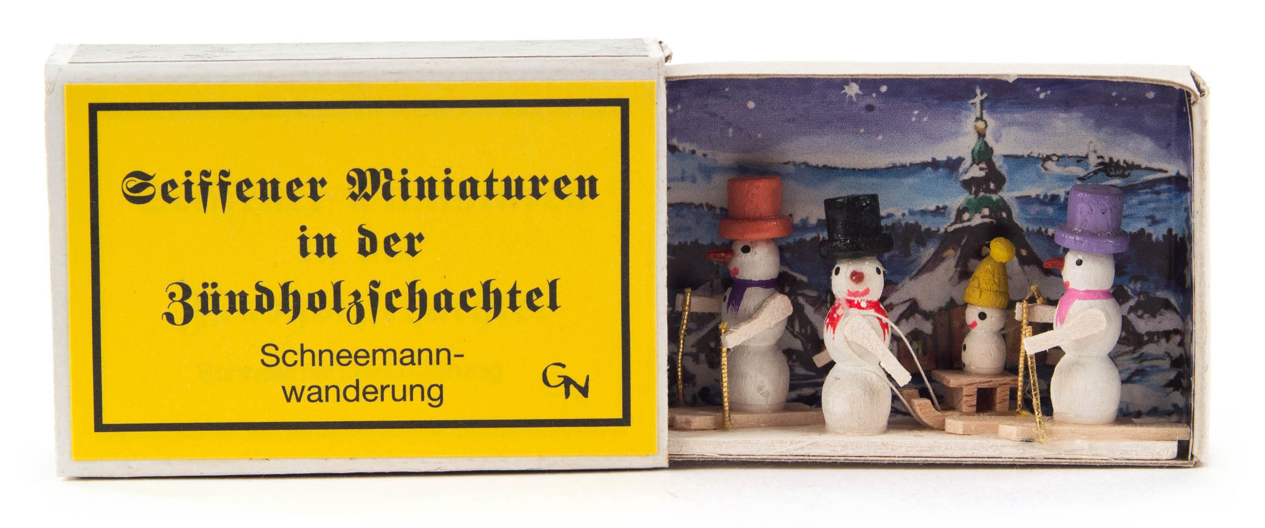 Zündholzschachtel Schneemannwanderung   im Dregeno Online Shop günstig kaufen