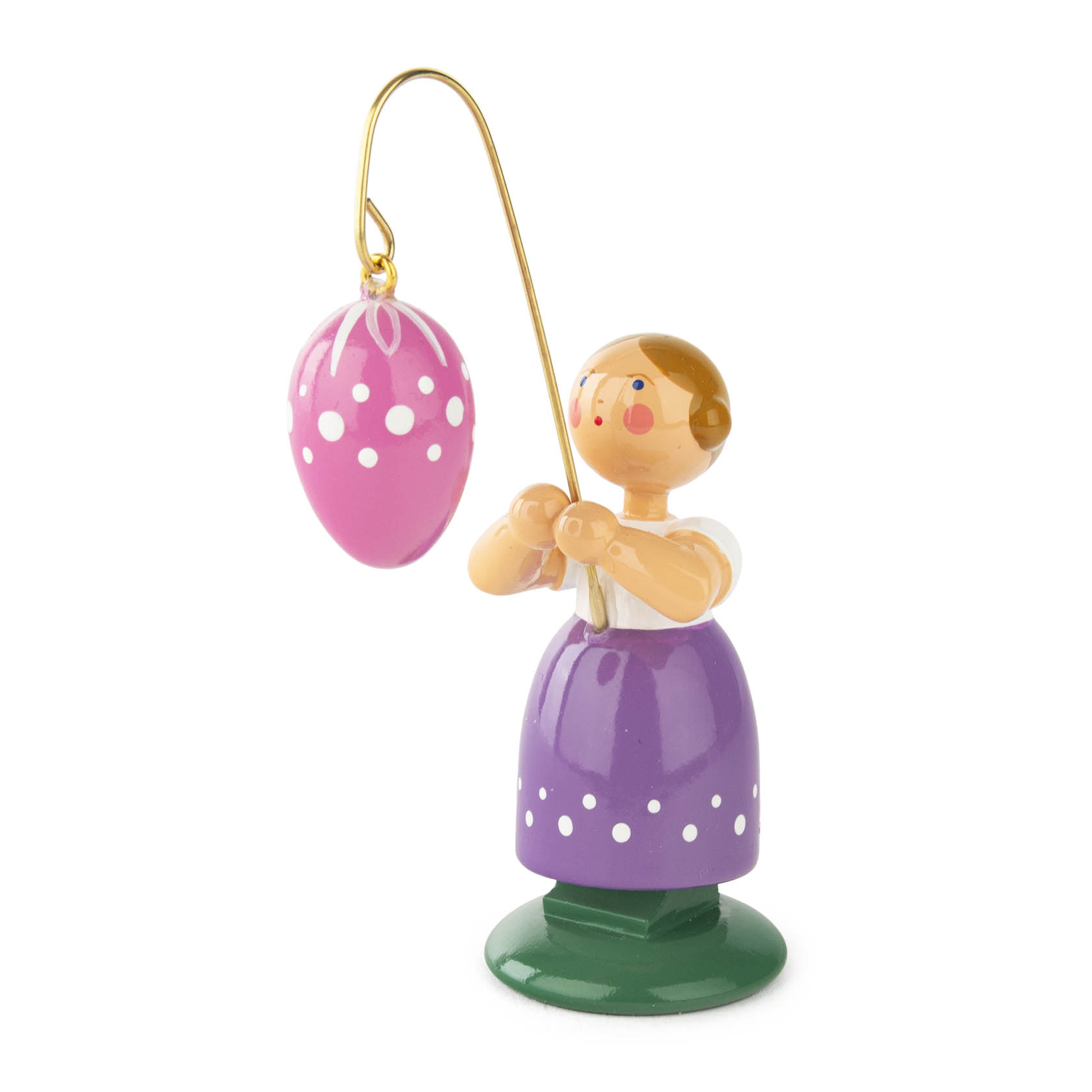 Wooden easter girl with pink egg im Dregeno Online Shop günstig kaufen