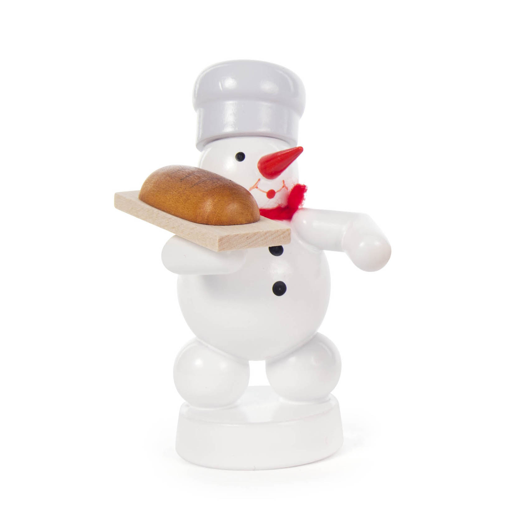 Schneemann Bäcker mit Brot