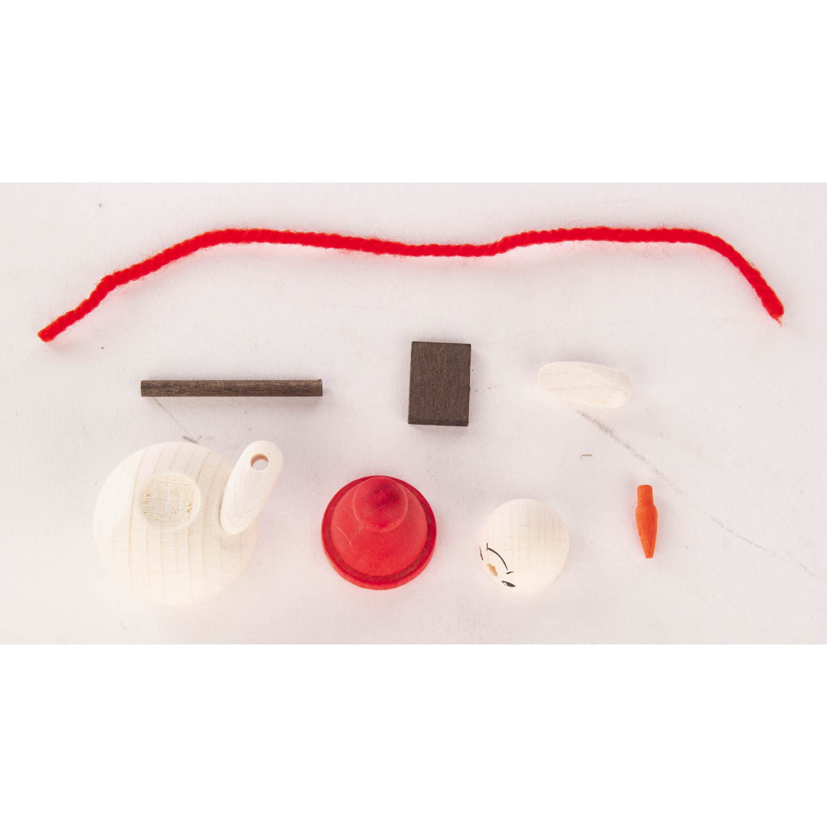 wooden kit snowman red