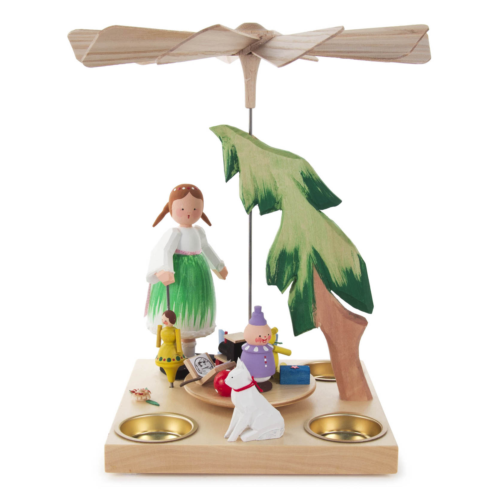 Tischpyramide mit tanzender Puppe für Teelichte (Patentierter Artikel) im Dregeno Online Shop günstig kaufen