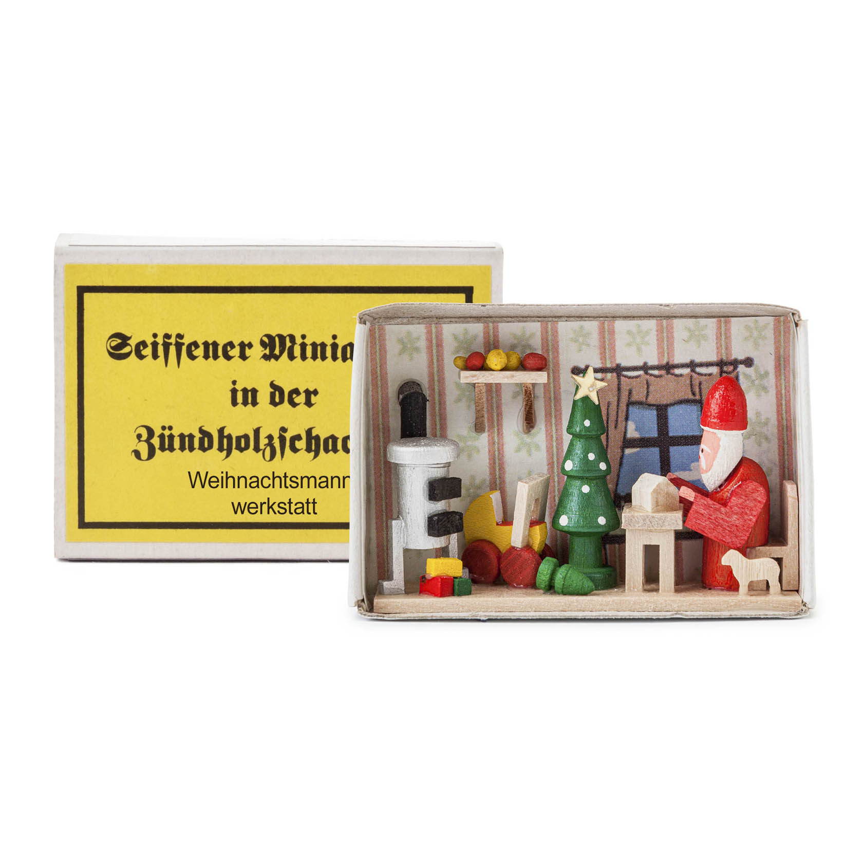 Zündholzschachtel Weihnachtsmannwerkstatt