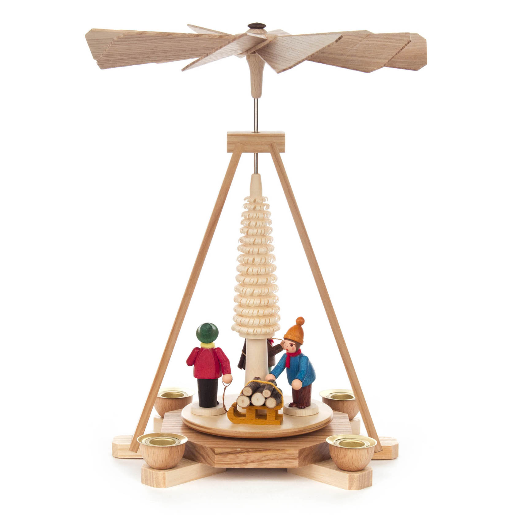 Pyramide mit Waldleuten farbig