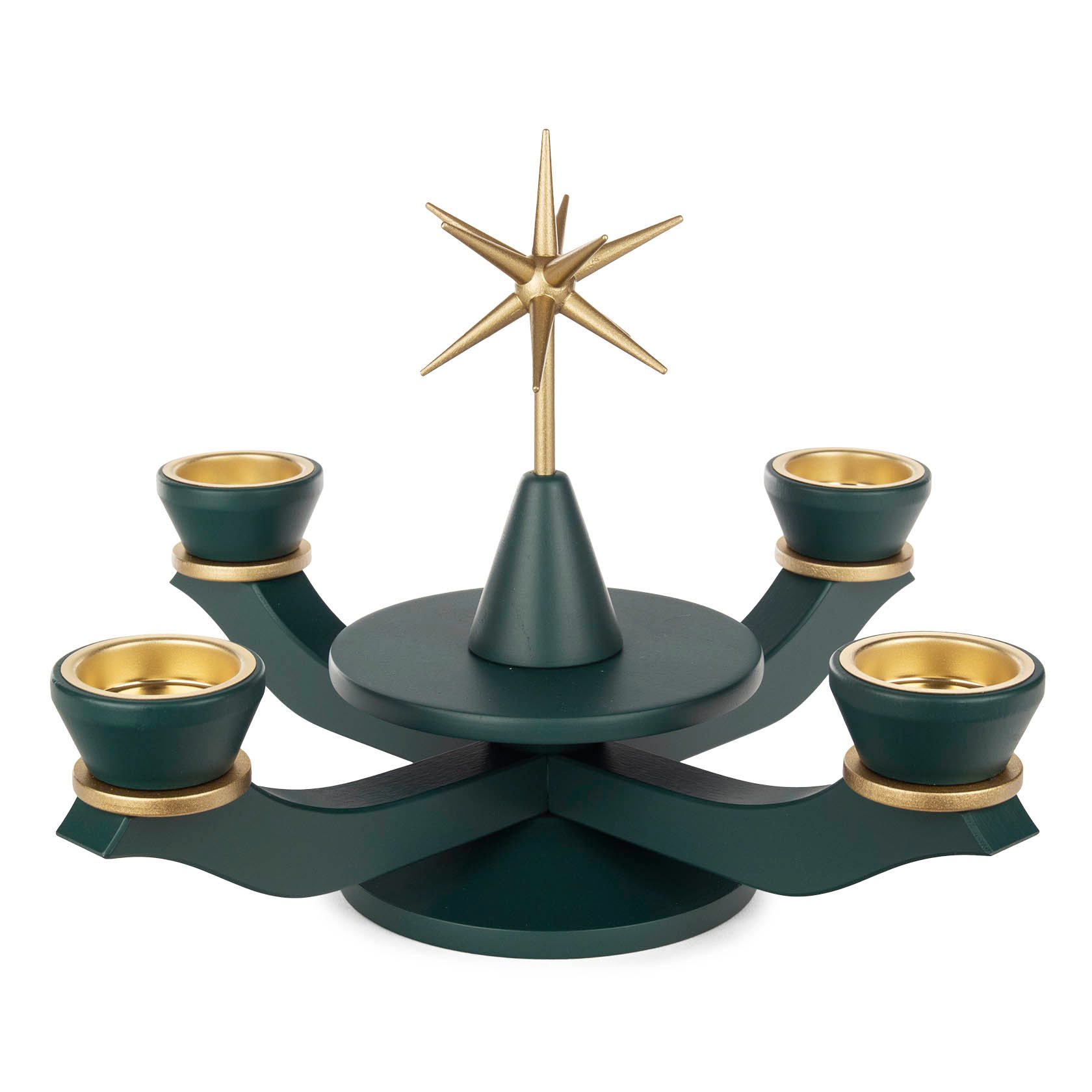 Adventsleuchter mit Stern grün für Teelichte im Dregeno Online Shop günstig kaufen