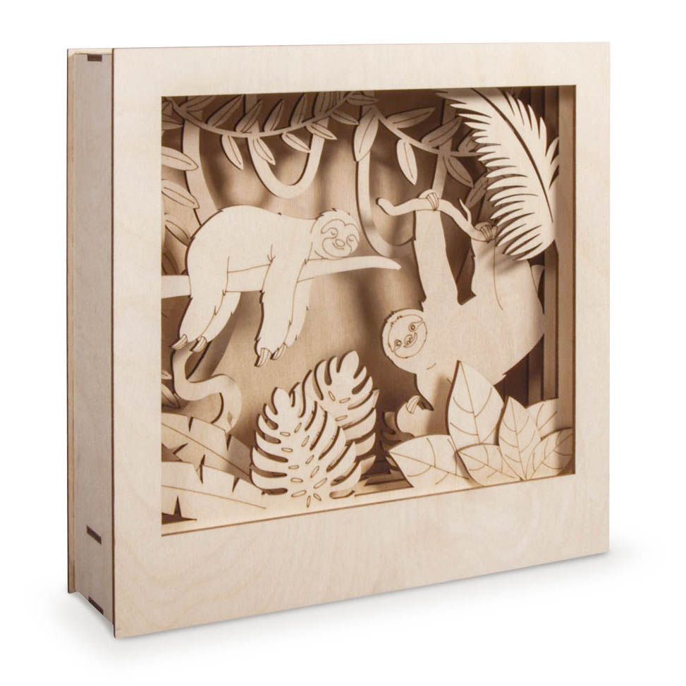 Holzbausatz 3D Faultier 11-tlg. 24x24x6,5cm natur im Dregeno Online Shop günstig kaufen