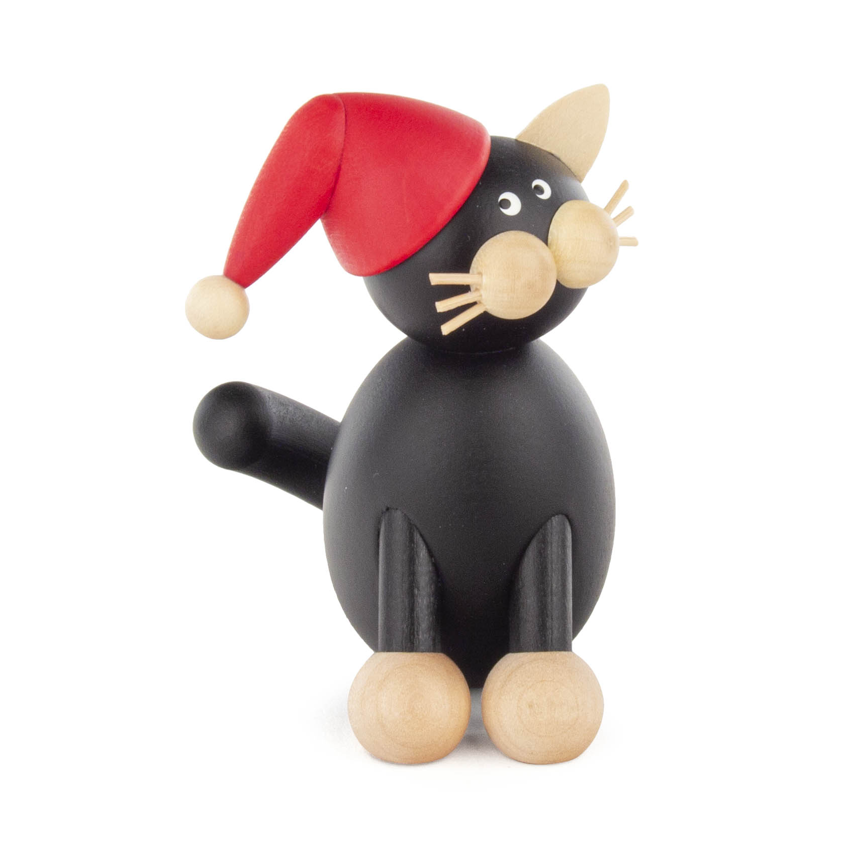 Katze Hilde, schwarz-weiß Tante, mit Weihnachtsmütze im Dregeno Online Shop günstig kaufen
