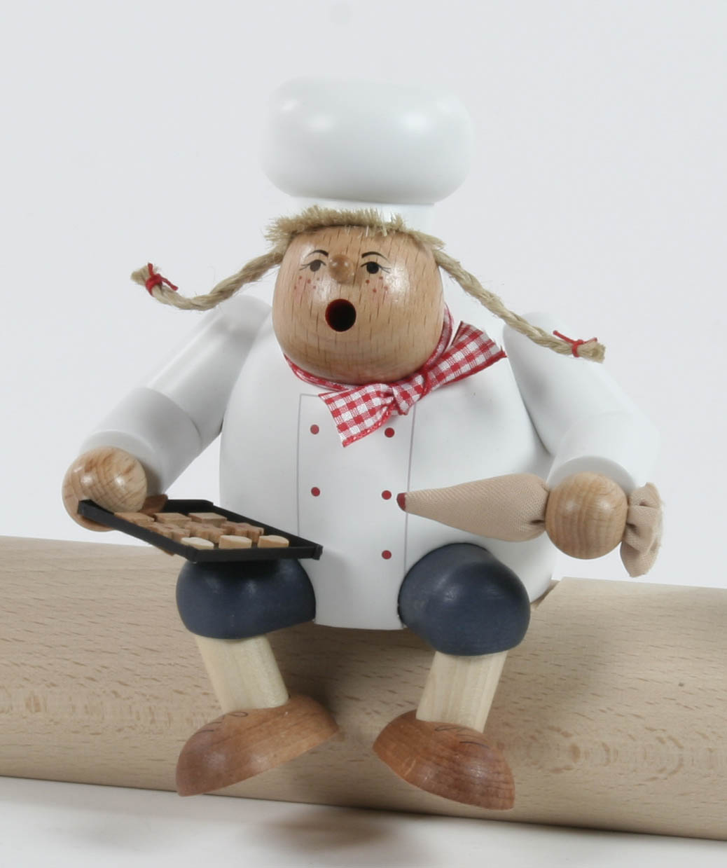 Räucherfrau Konditorin 16cm Kantenhocker 