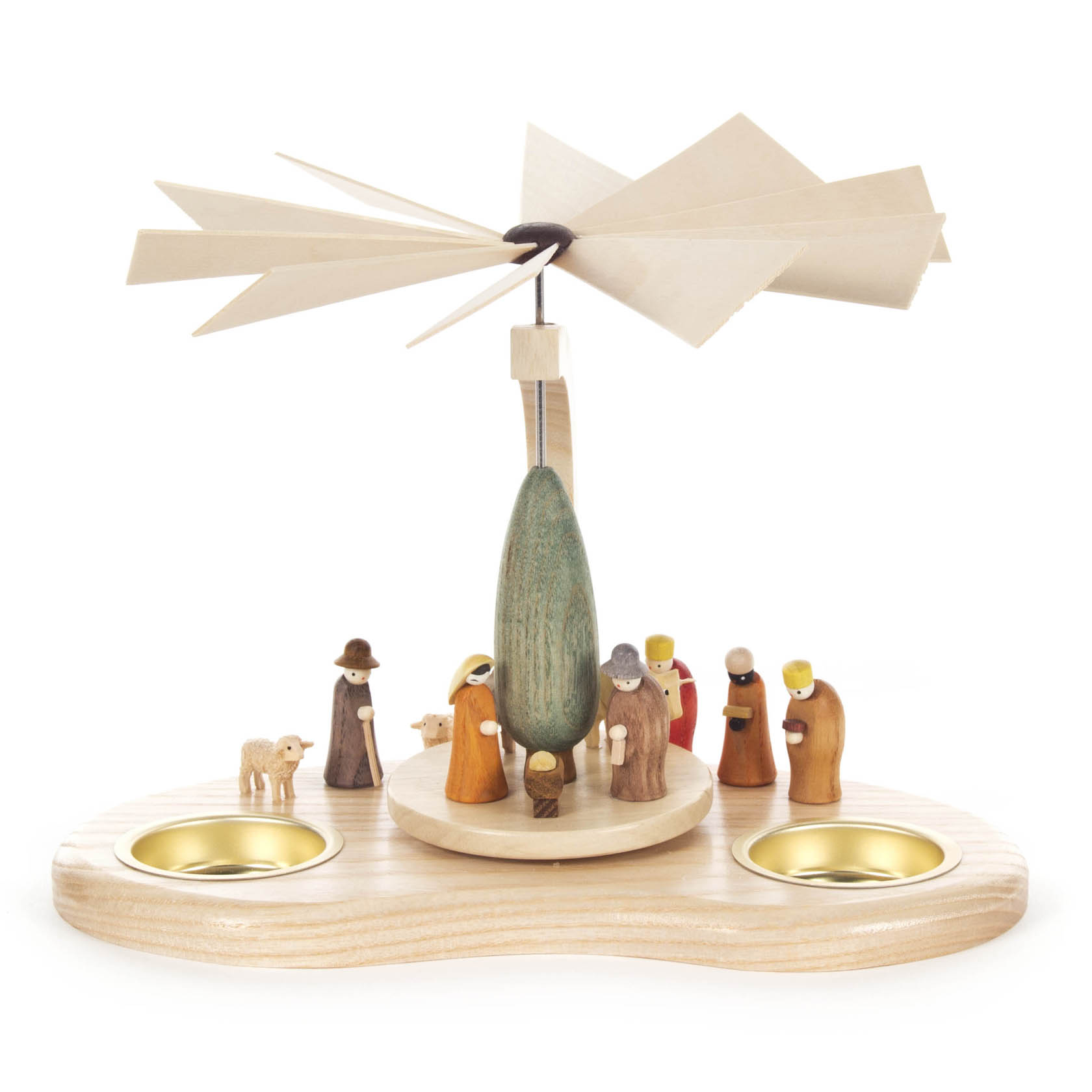 Pyramide mit Christi Geburt, Hirte und Königen, für Teelichte im Dregeno Online Shop günstig kaufen