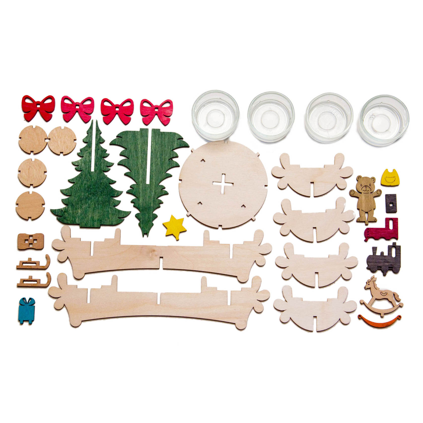 Bastelset Adventsleuchter  16x10x10,5cm