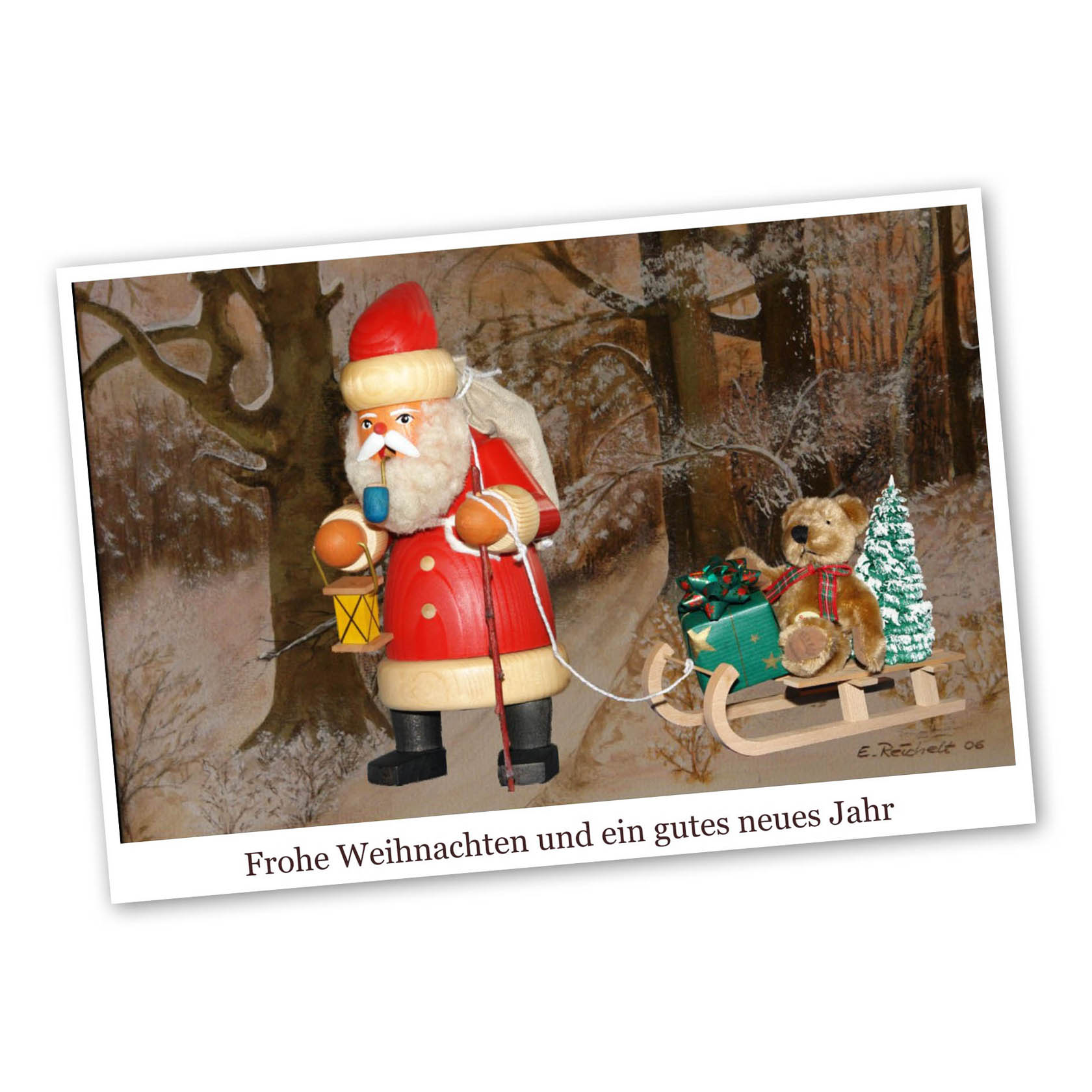 Weihnachtliche Klappkarte -Weihnachtsmann- mit Umschlag im Dregeno Online Shop günstig kaufen