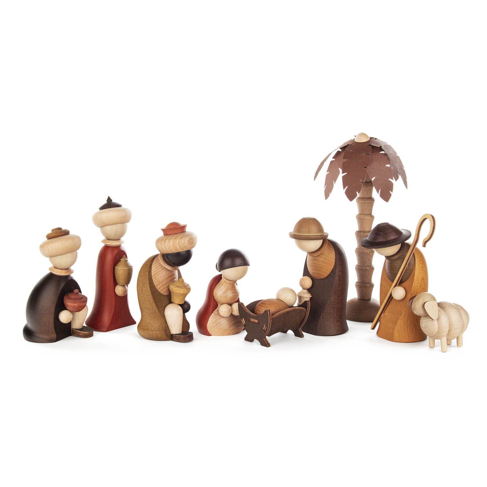 Krippefiguren mit Palme 9-teilig im Dregeno Online Shop günstig kaufen