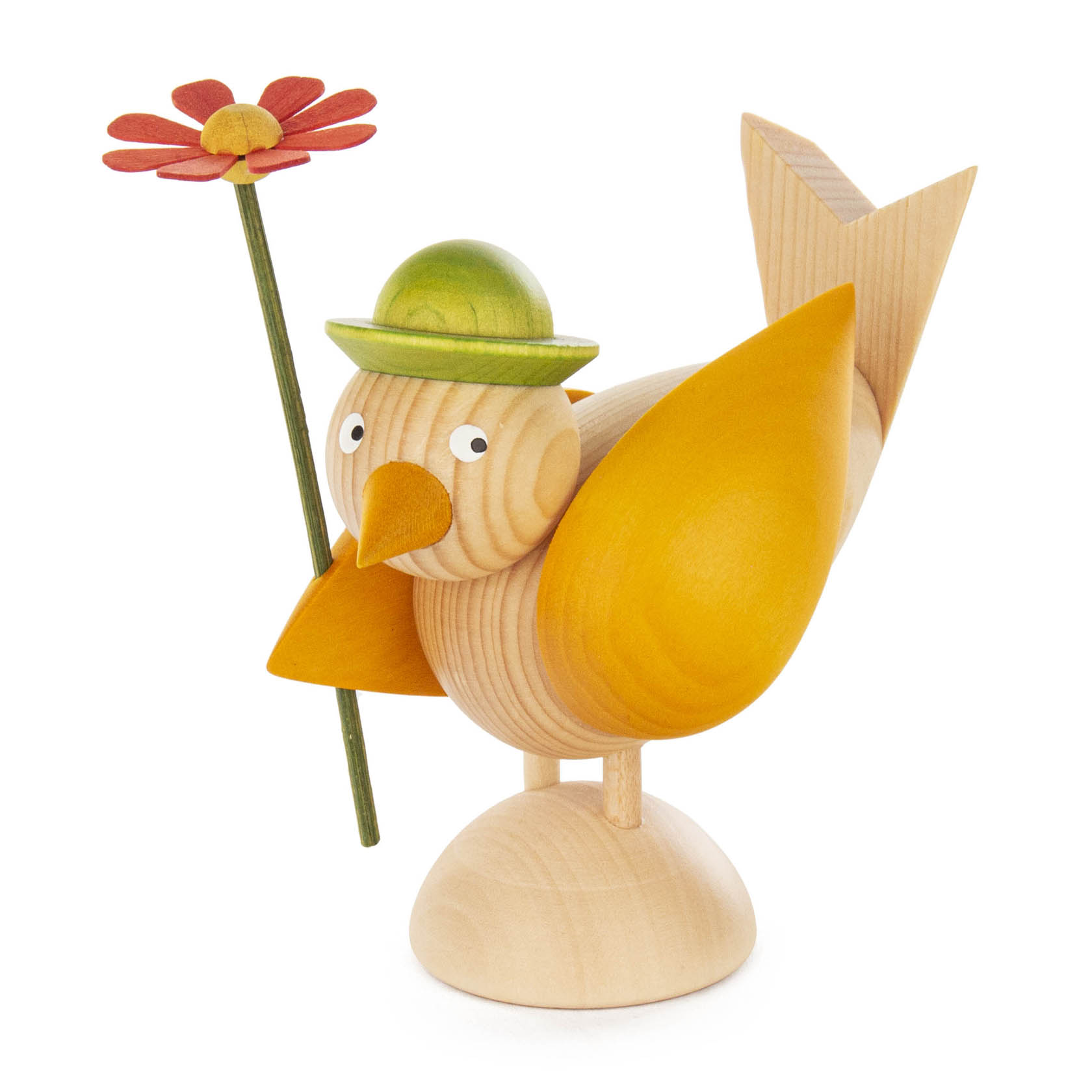 Vogel Frau mit Blume