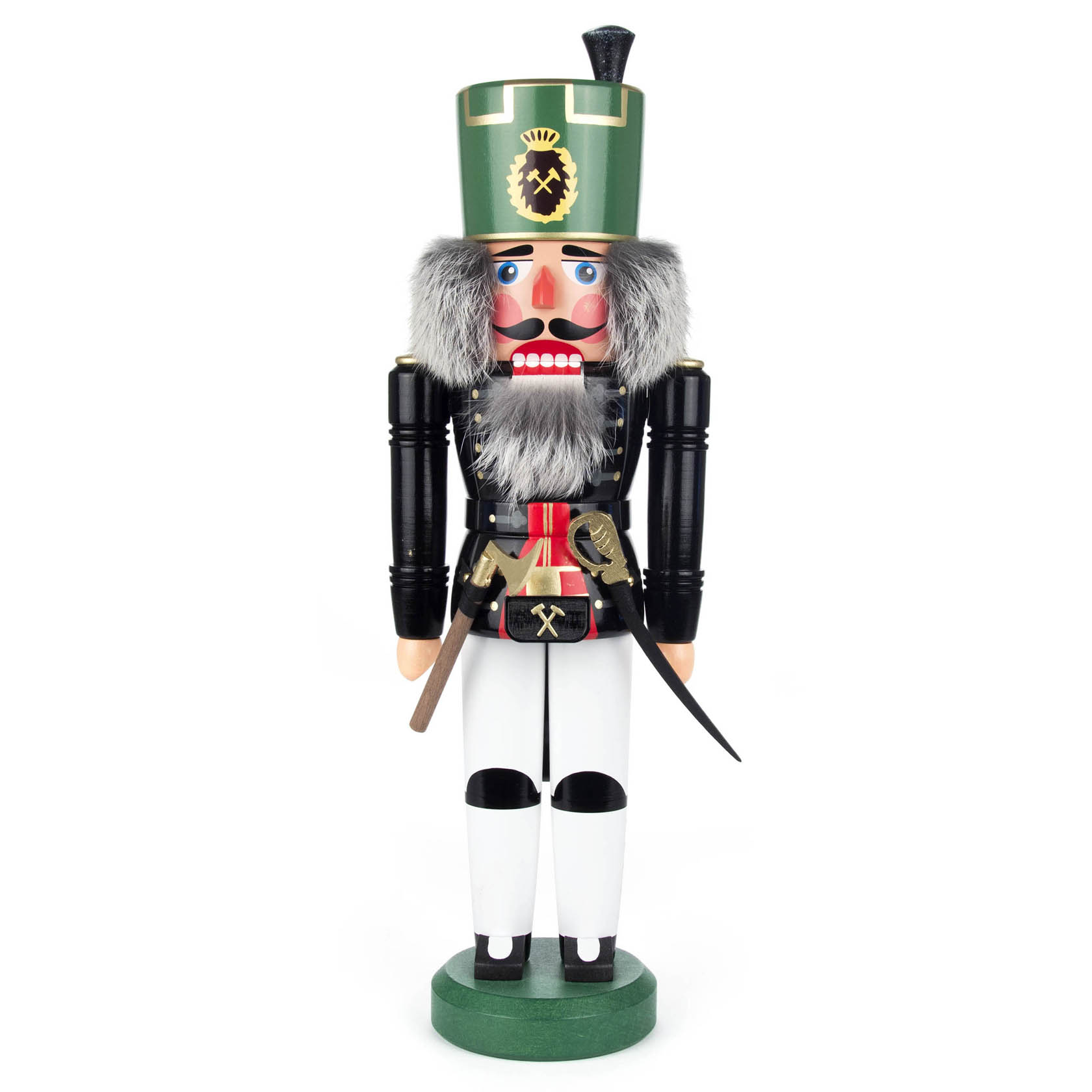 Nussknacker Bergmann schwarz-weiß Knappschaftsältester, 44cm im Dregeno Online Shop günstig kaufen