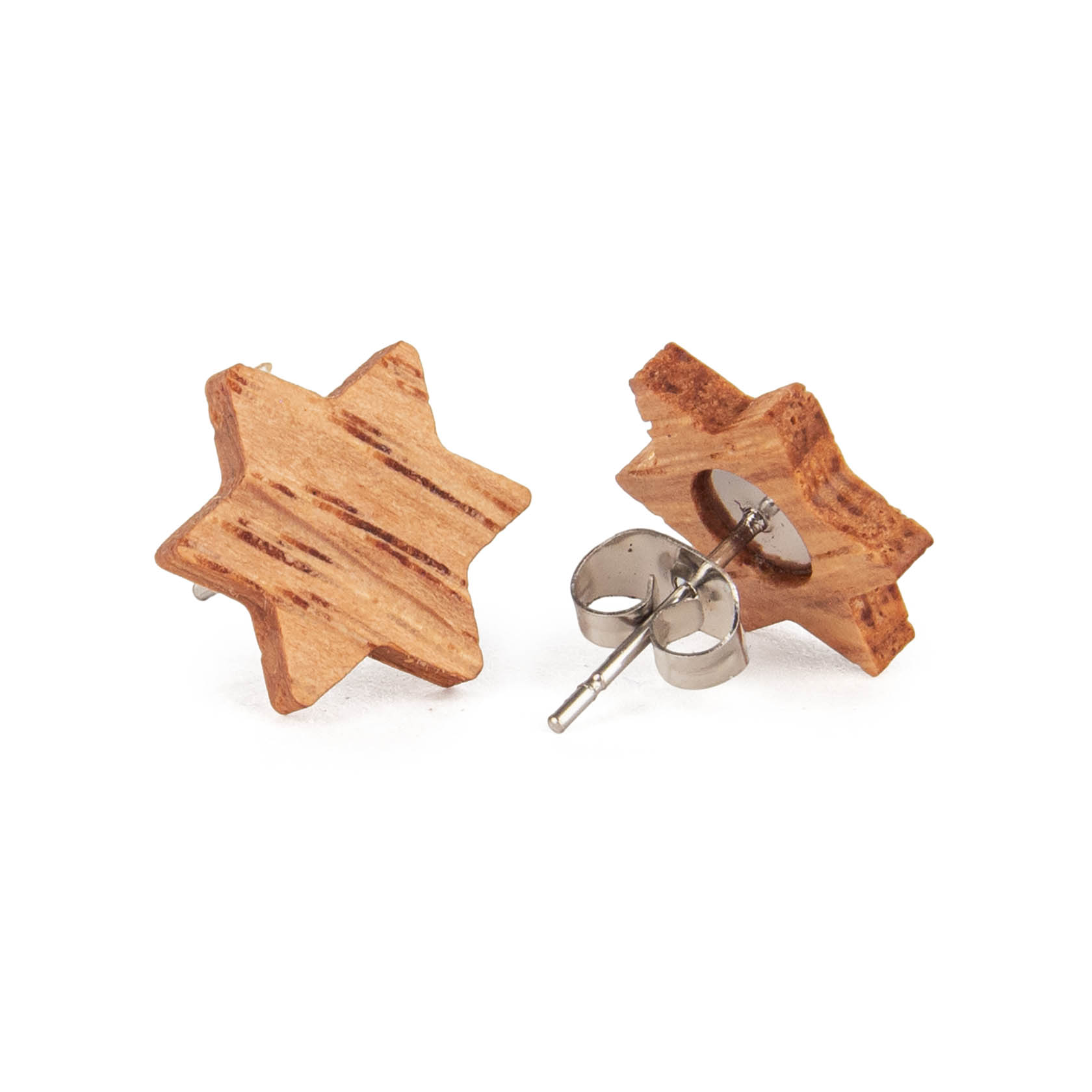 Ohrringe Stern groß aus Eichenholz im Dregeno Online Shop günstig kaufen