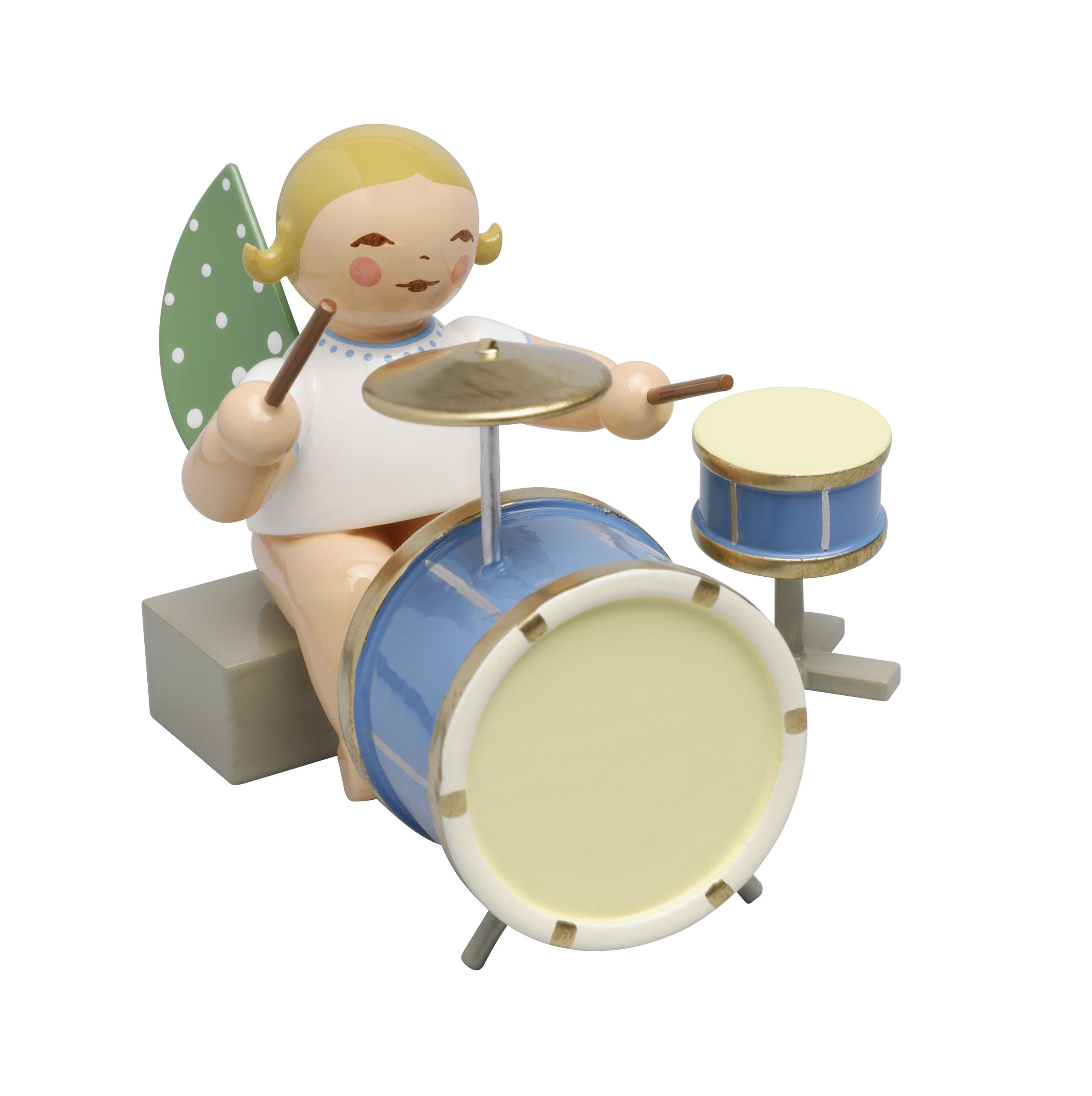 Engel mit zweiteiligem Schlagzeug  