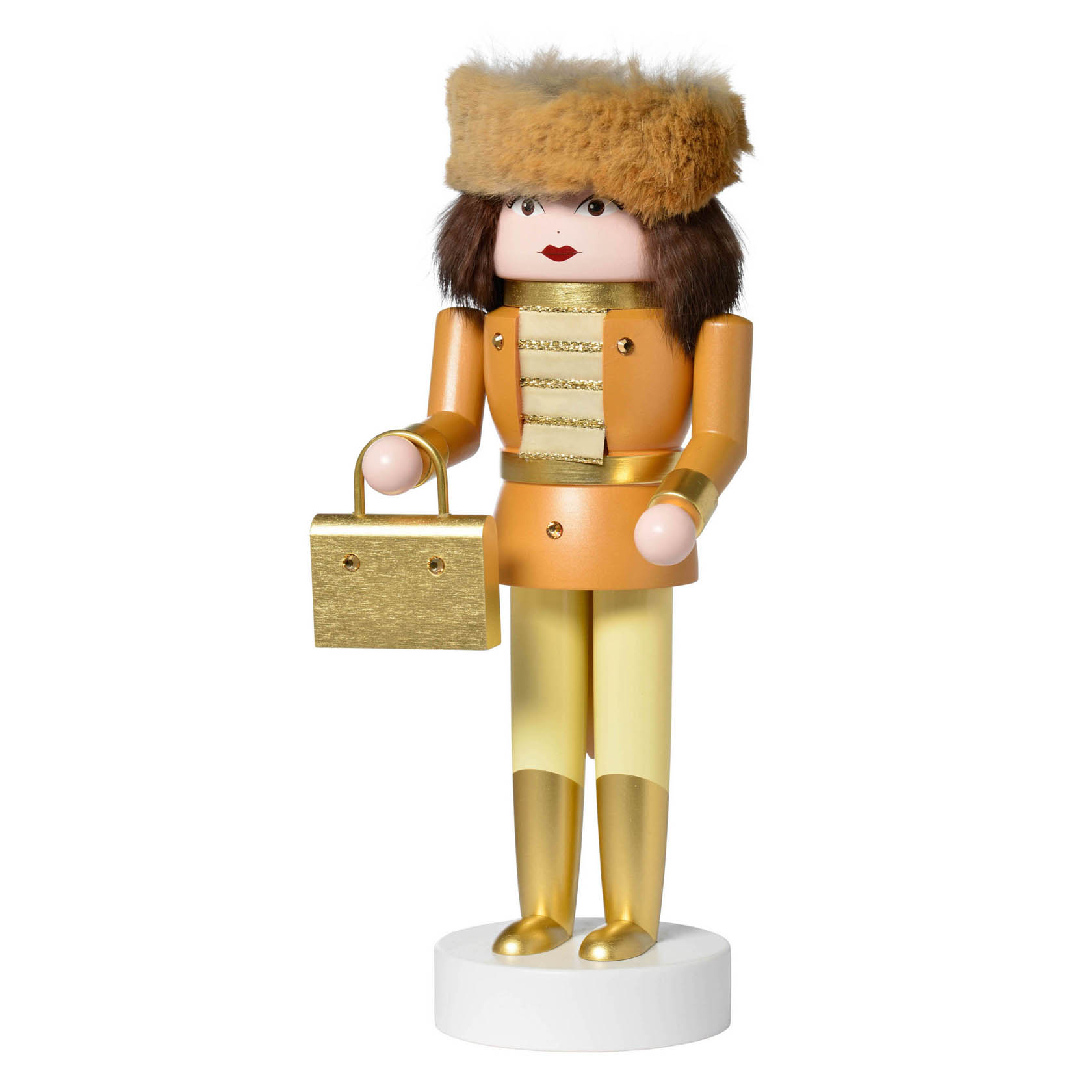 Nussknacker Frau orange  