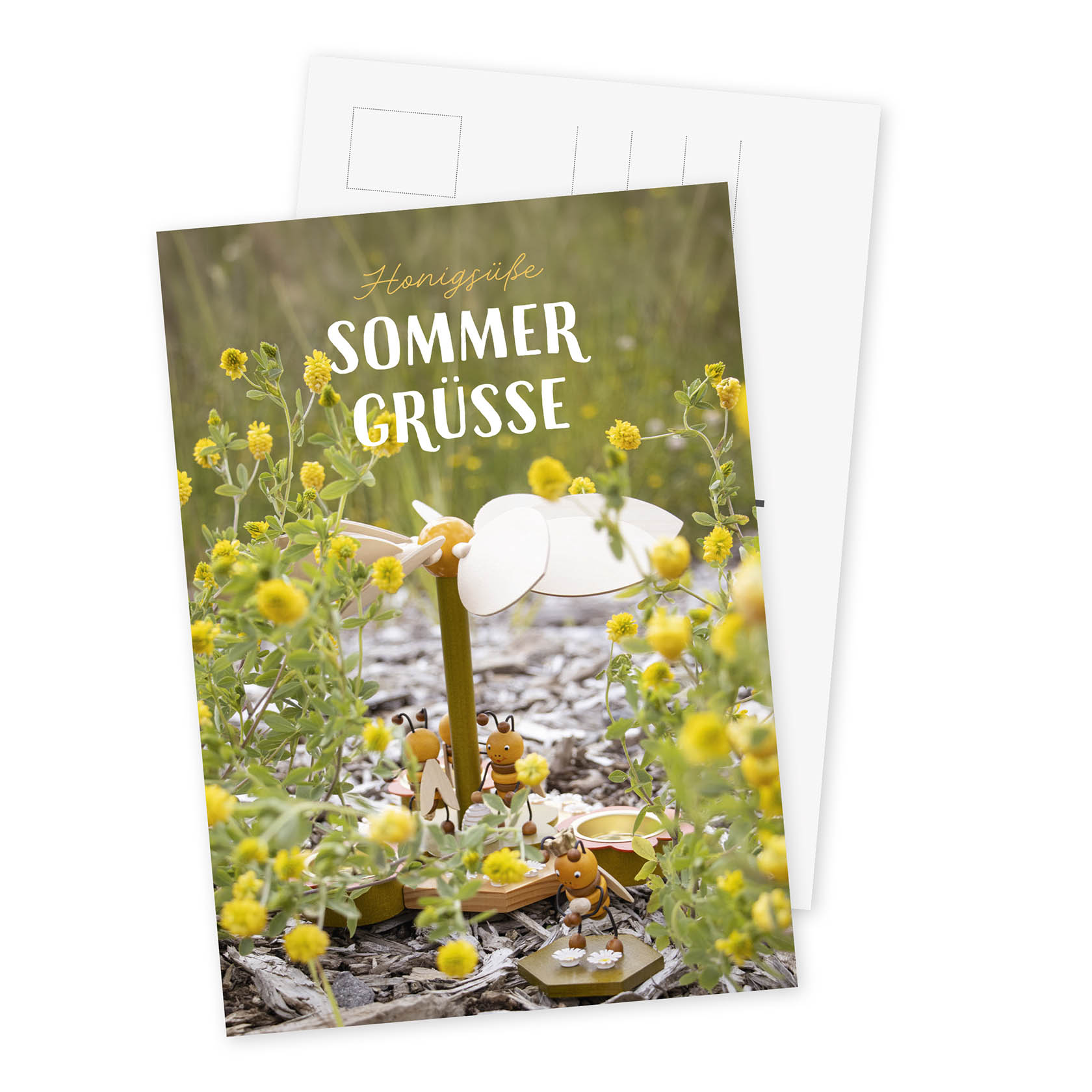 Postkarte "Honigsüße Sommergrüße" im Dregeno Online Shop günstig kaufen