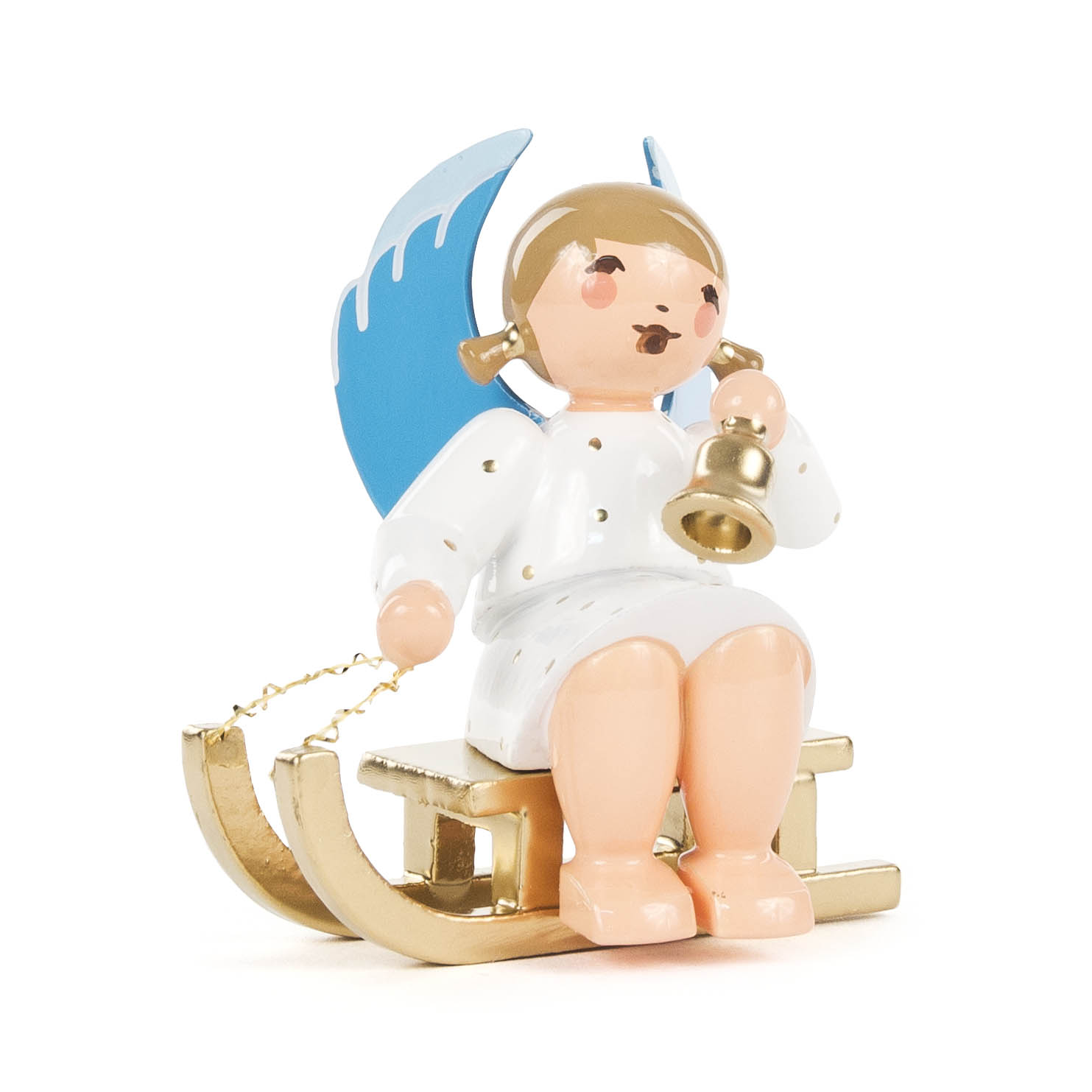Engel mit Glocke auf Schlitten sitzend im Dregeno Online Shop günstig kaufen