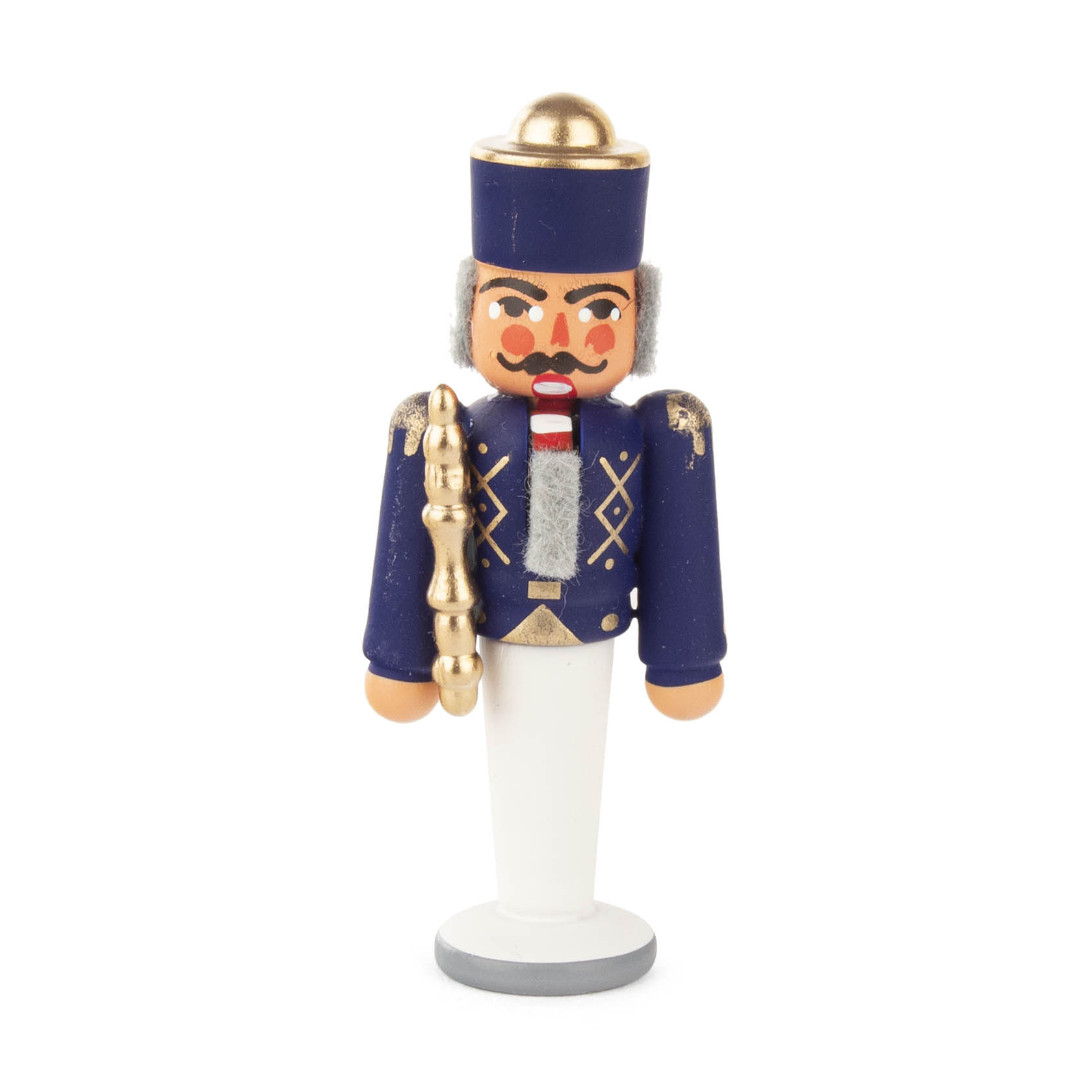 Mini-Nussknacker König blau