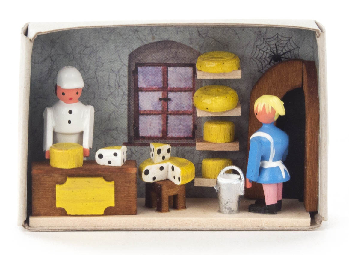 Zündholzschachtel Käse-Laden