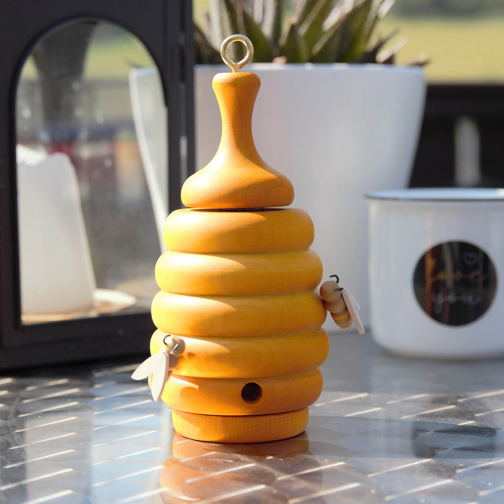 Bienenstock mit Räucherfunktion zum Stehen und Hängen -dregeno exklusiv-