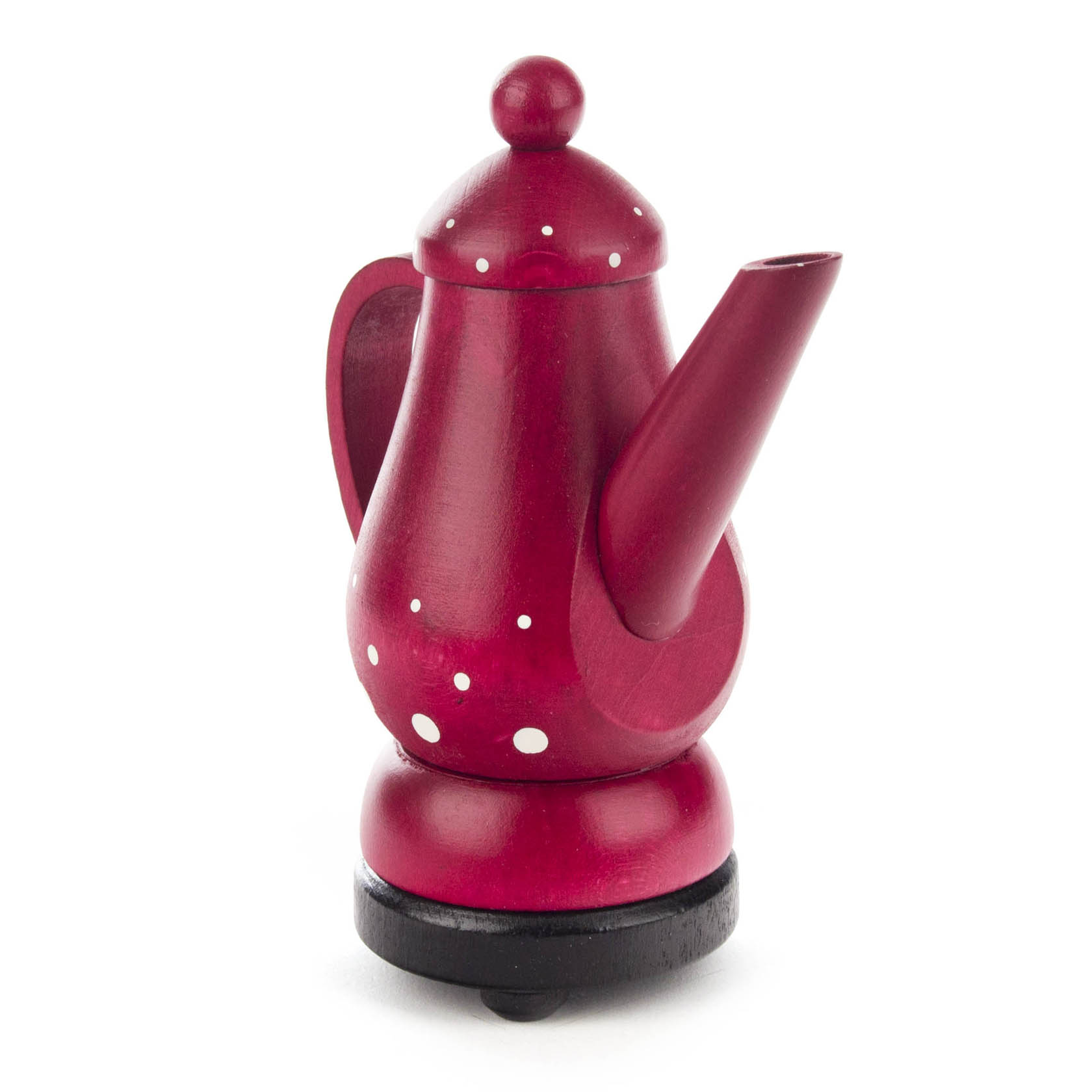 Räucherfigur Kaffeekanne rot