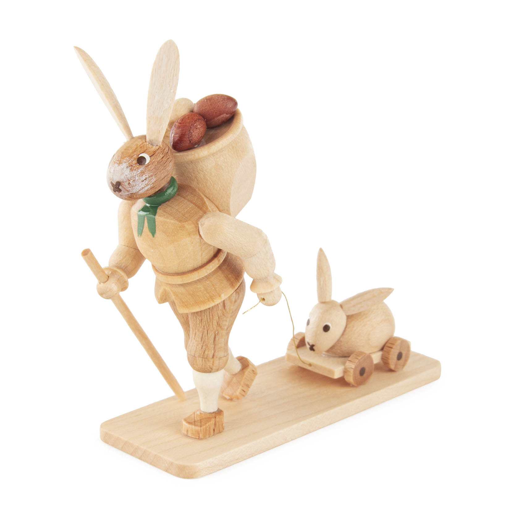 Osterhase mit Korb, natur auf Sockel im Dregeno Online Shop günstig kaufen