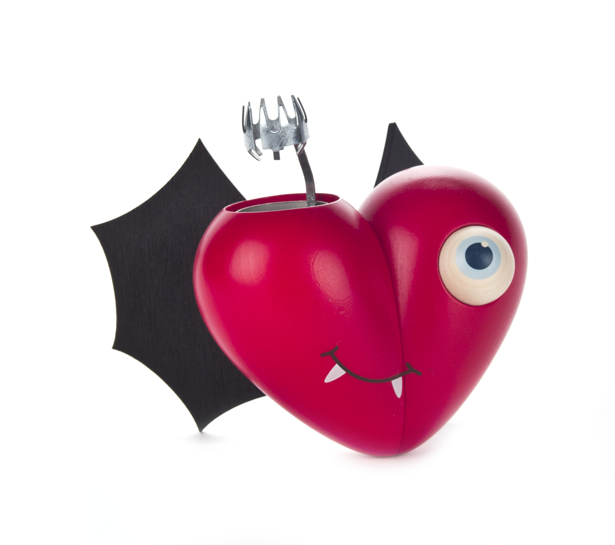 Räucherherz "Spitzbube" mit Fledermaus-Flügeln -Sonderpreis-