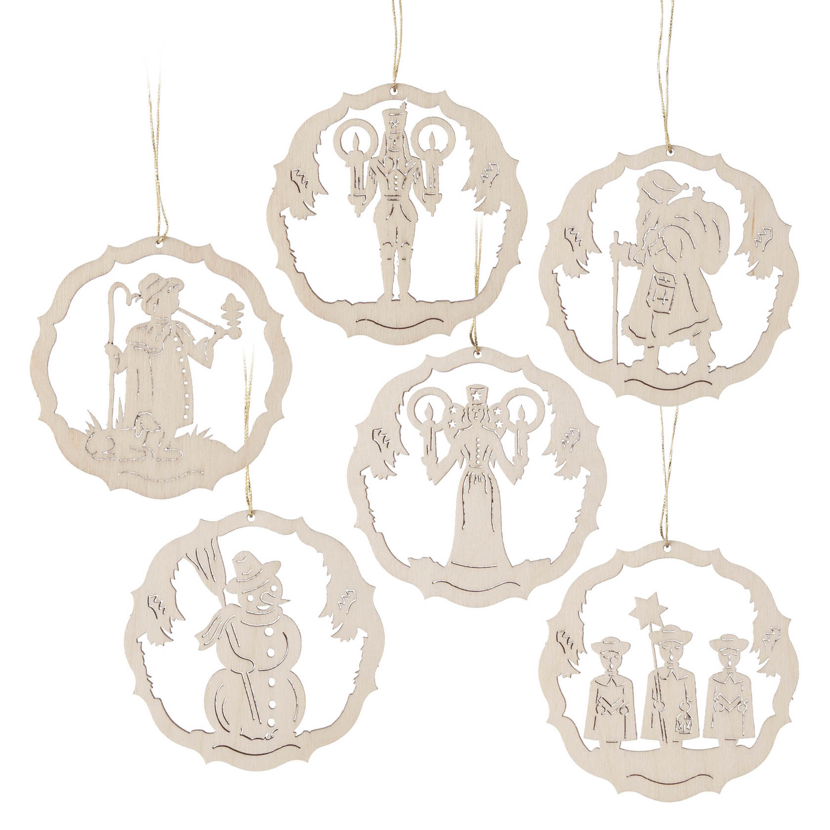 Behang Weihnachtsfiguren im Ring, Satz 2 (6) im Dregeno Online Shop günstig kaufen