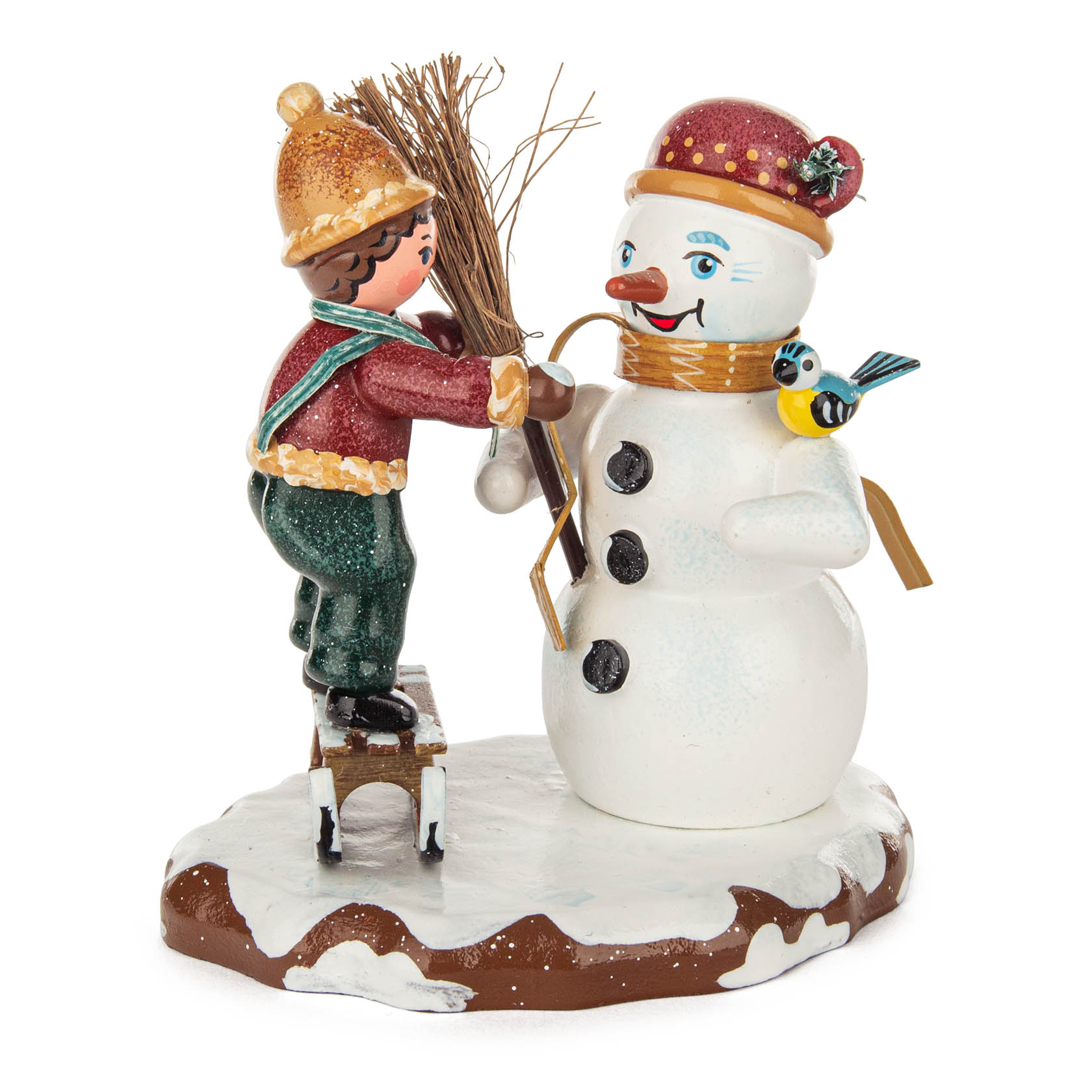 Winterkinder Junge mit Schneemann im Dregeno Online Shop günstig kaufen