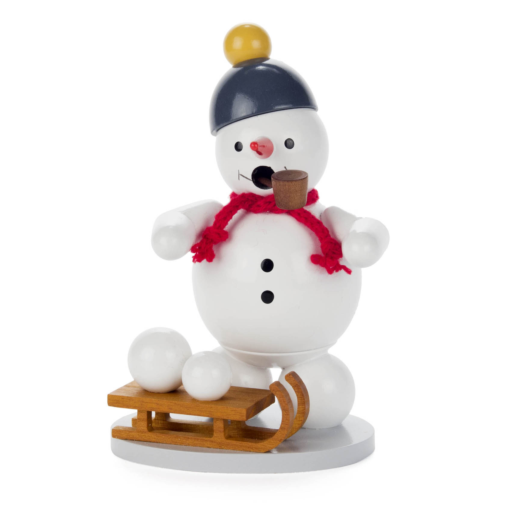 Räuchermann Schneemann mit Schlitten im Dregeno Online Shop günstig kaufen