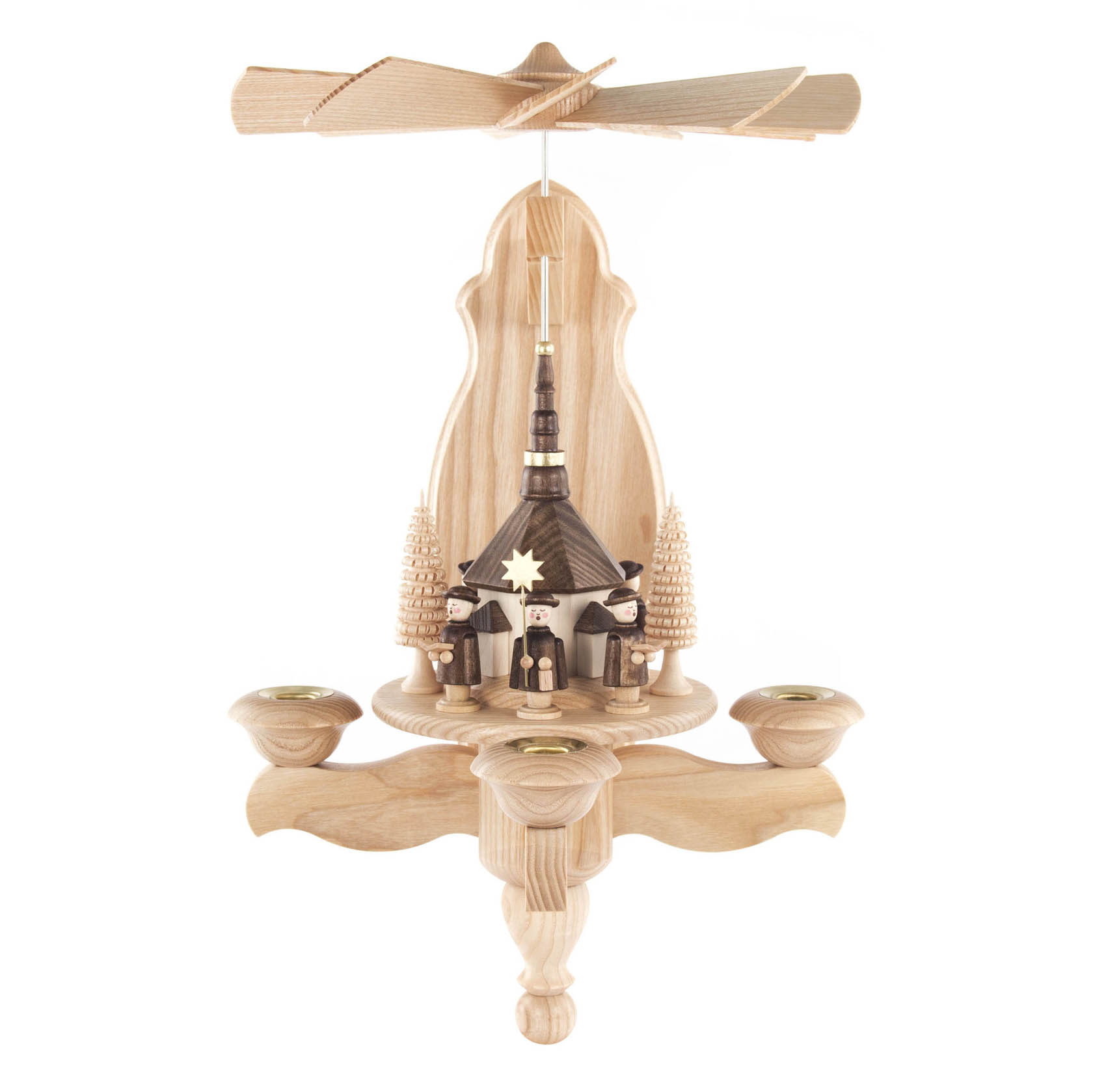 Wandpyramide Seiffener Kirche und Kurrende, für Kerzen d=14mm im Dregeno Online Shop günstig kaufen