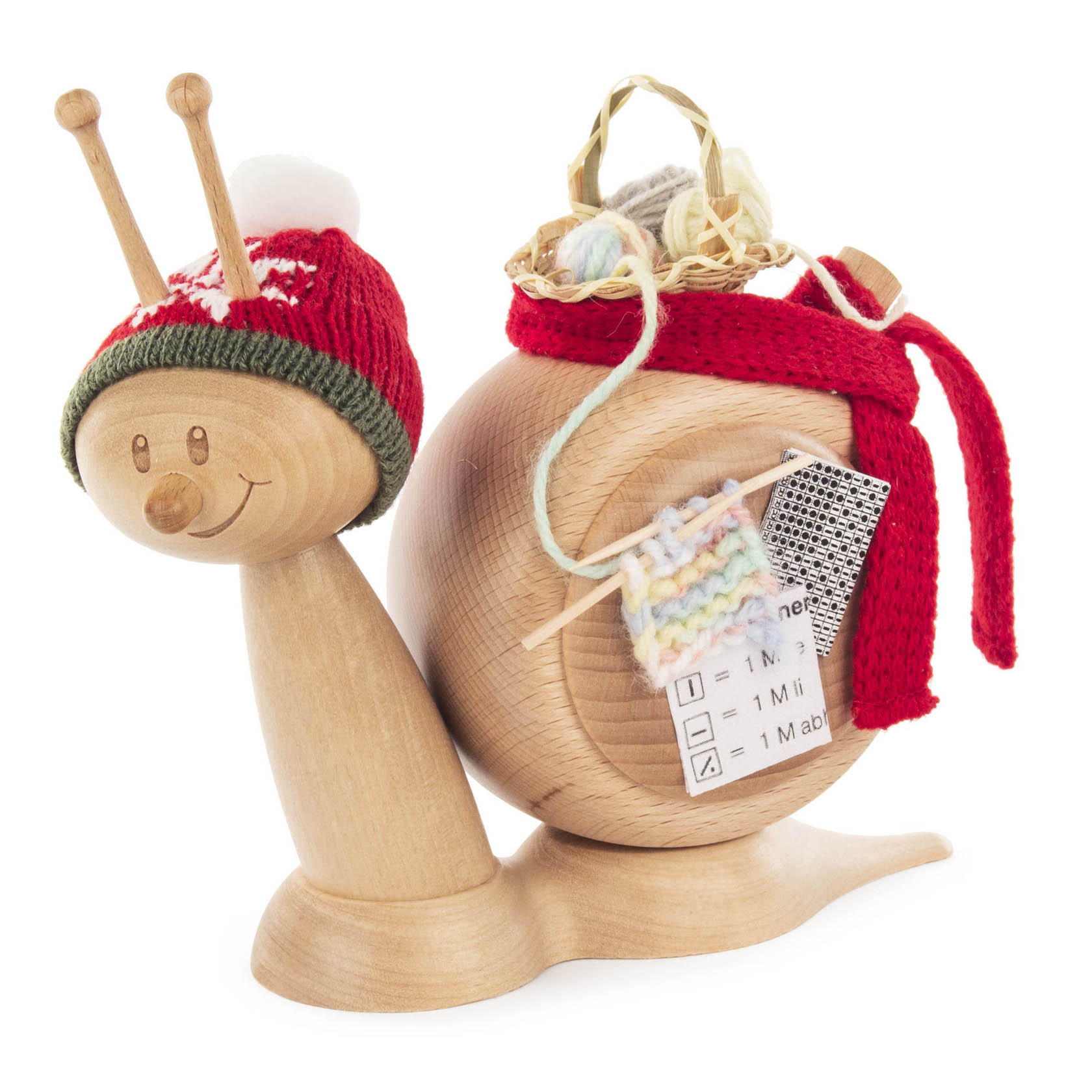 Räucherfigur Schnecke mit Strickzeug im Dregeno Online Shop günstig kaufen