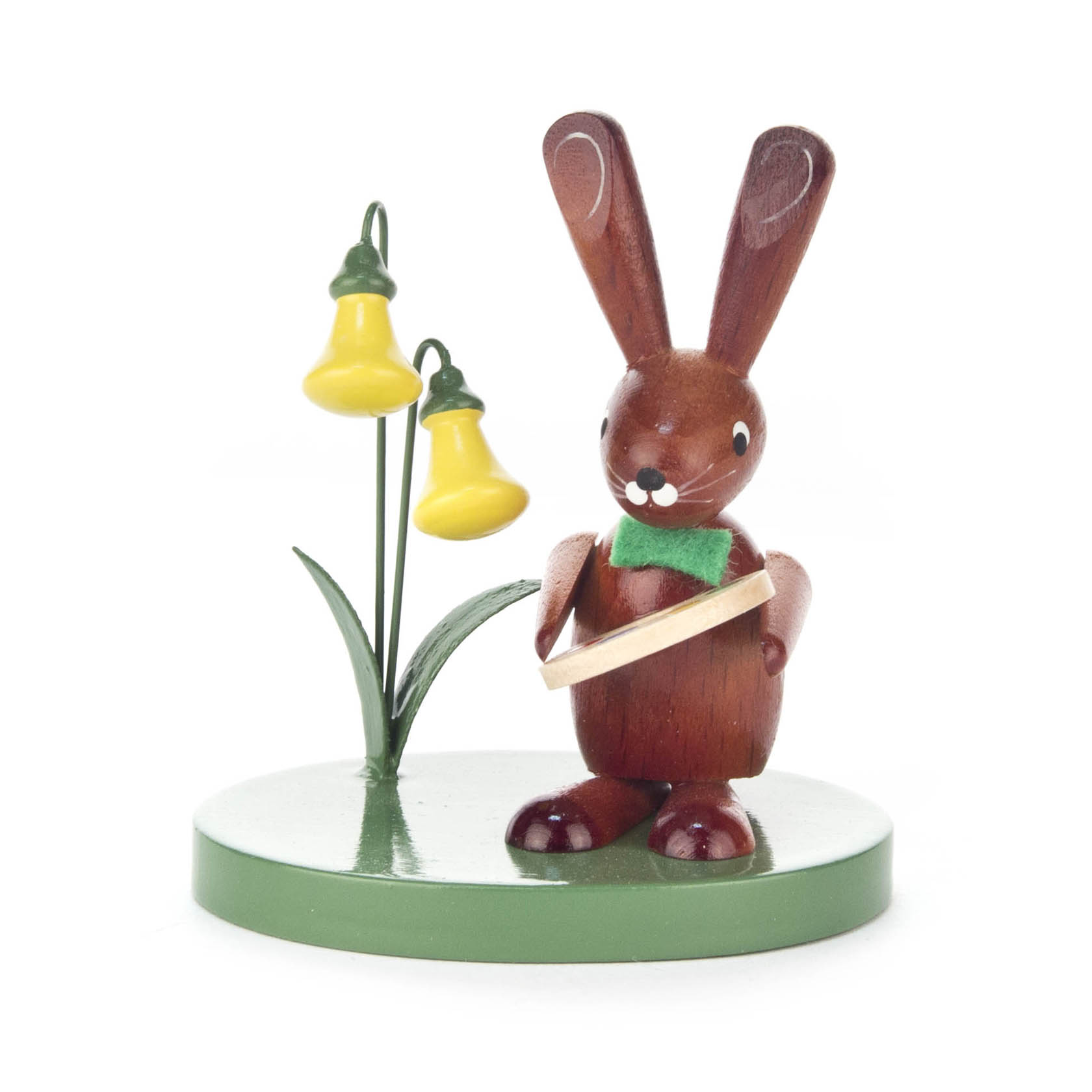Hase mit Farbpalette und Blumen