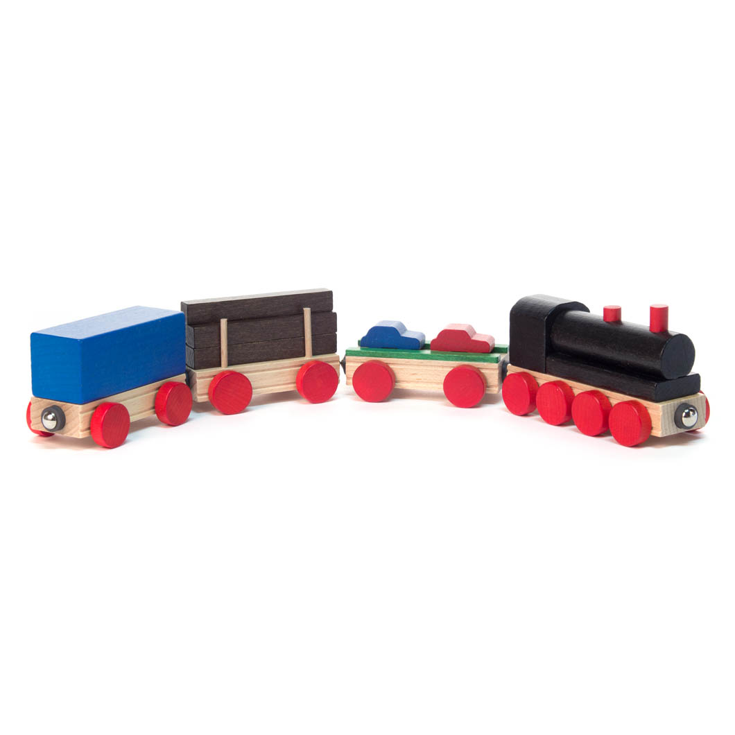Eisenbahn, zerlegbar, mit Magnetkupplung  