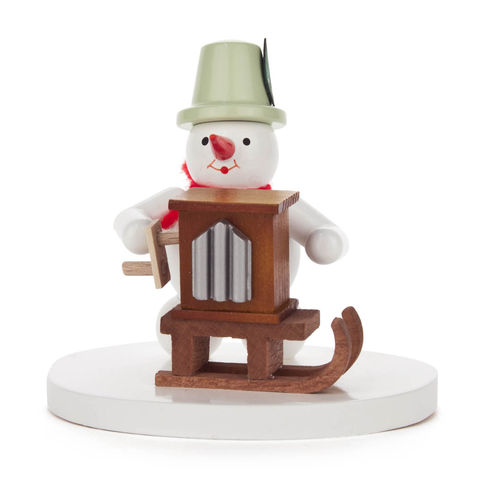 Schneemann mit Drehorgel