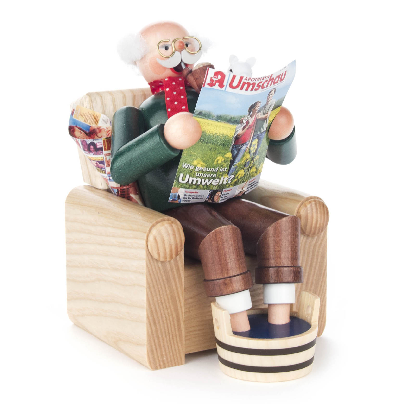 Räuchermann Opa im Sessel