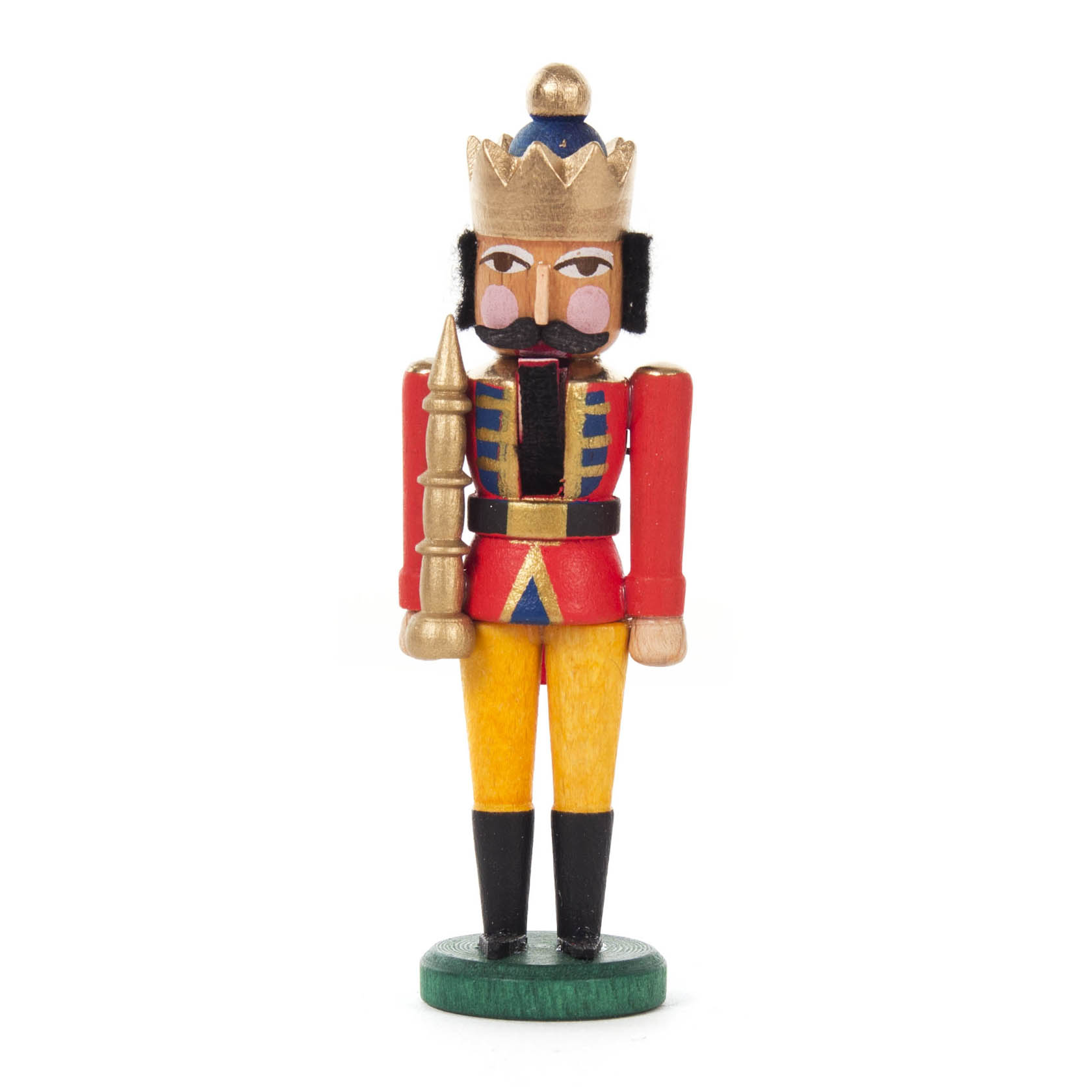 Mini-Nussknacker König rot-gelb-blau 8cm im Dregeno Online Shop günstig kaufen