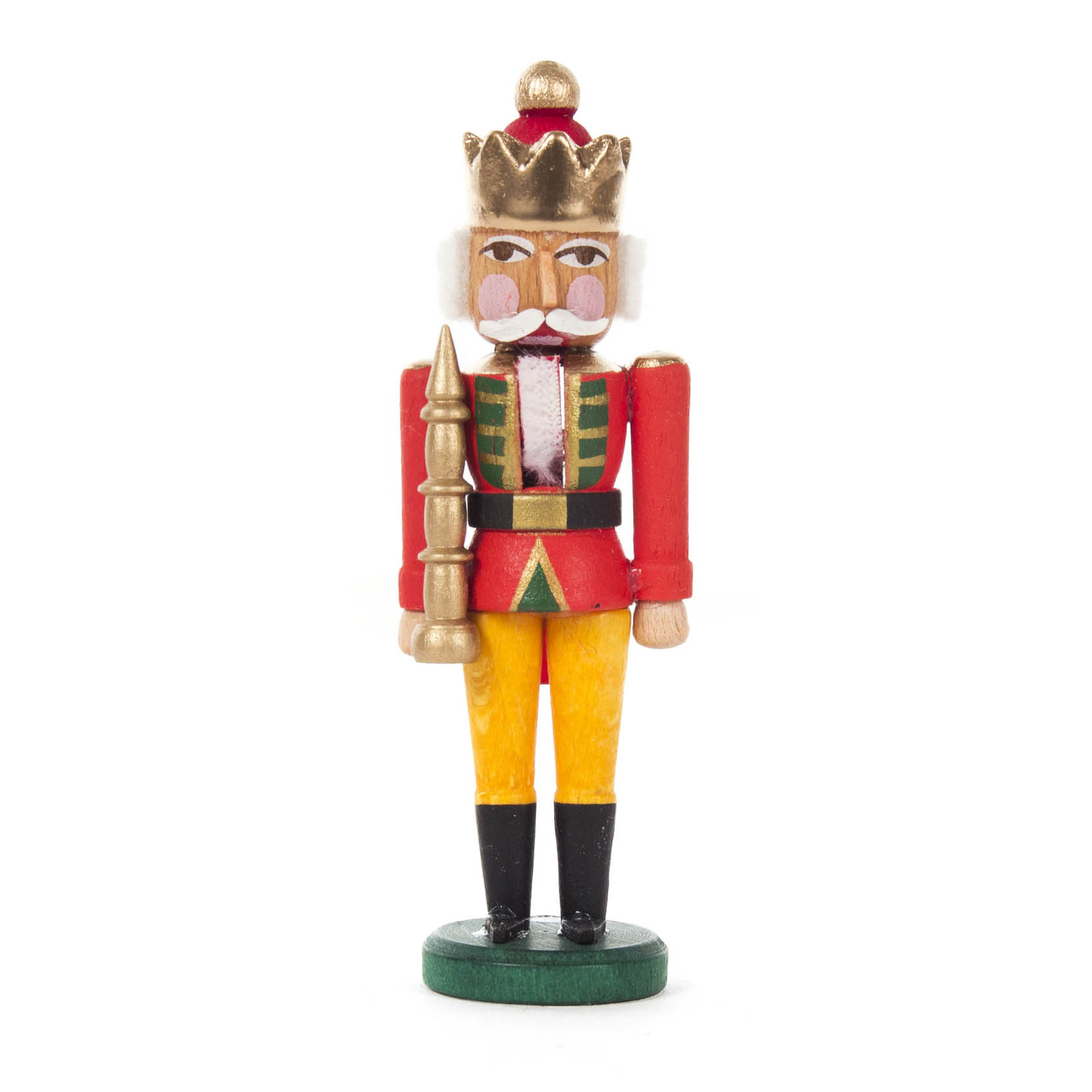 Mini-Nussknacker König rot-gelb, 8cm im Dregeno Online Shop günstig kaufen