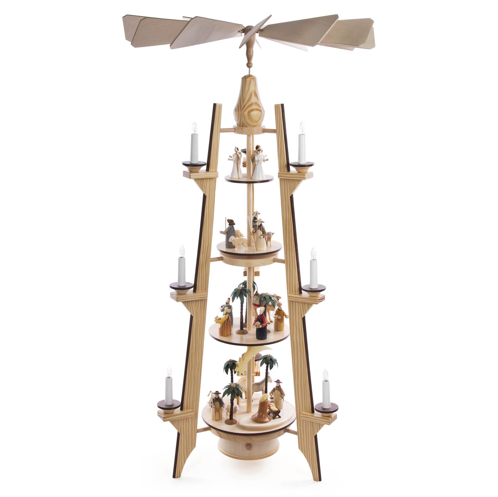 Pyramide mit Christi Geburt, 4-stöckig, elektr. Beleuchtung und Antrieb im Dregeno Online Shop günstig kaufen