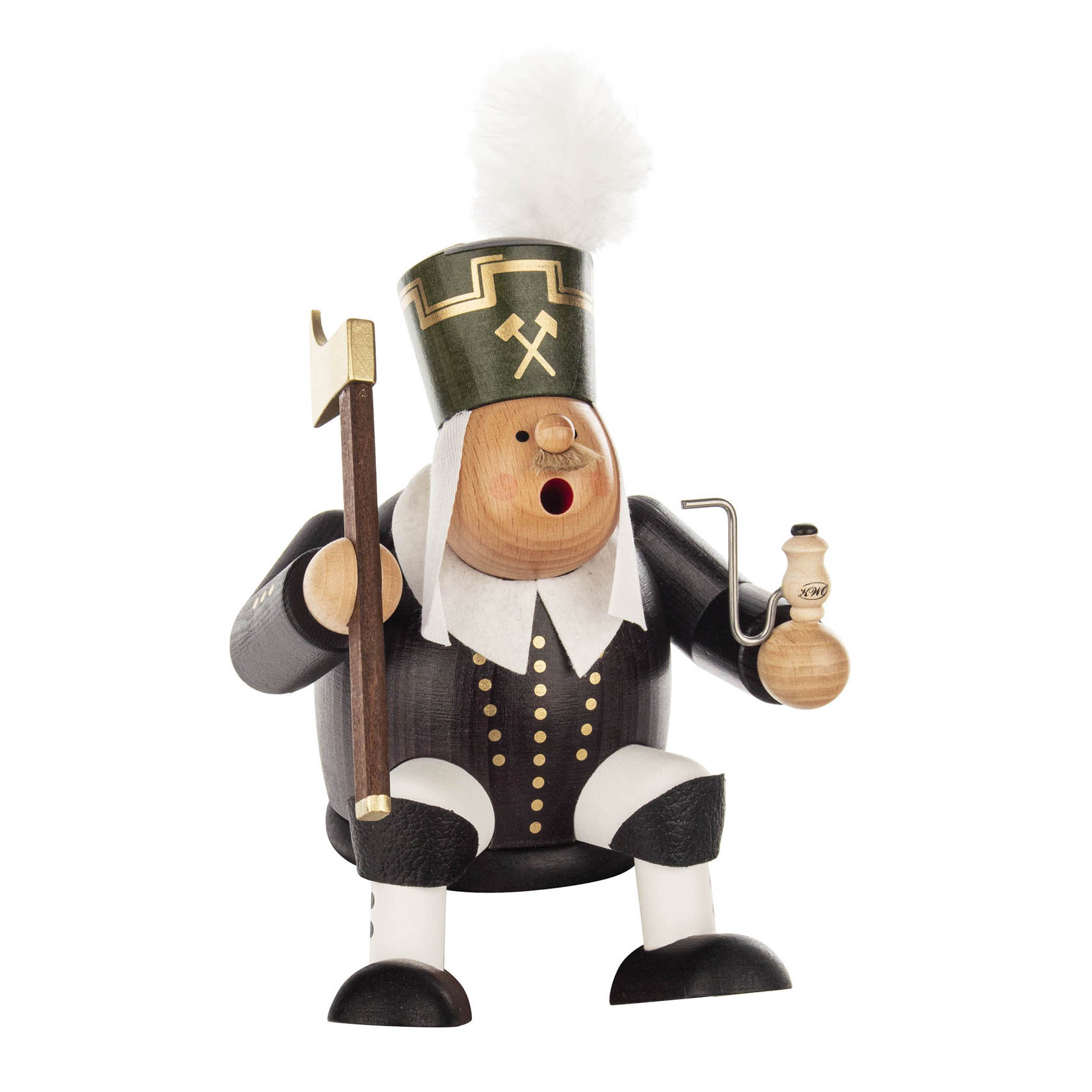 Räuchermann Bergmann 18cm Kantenhocker