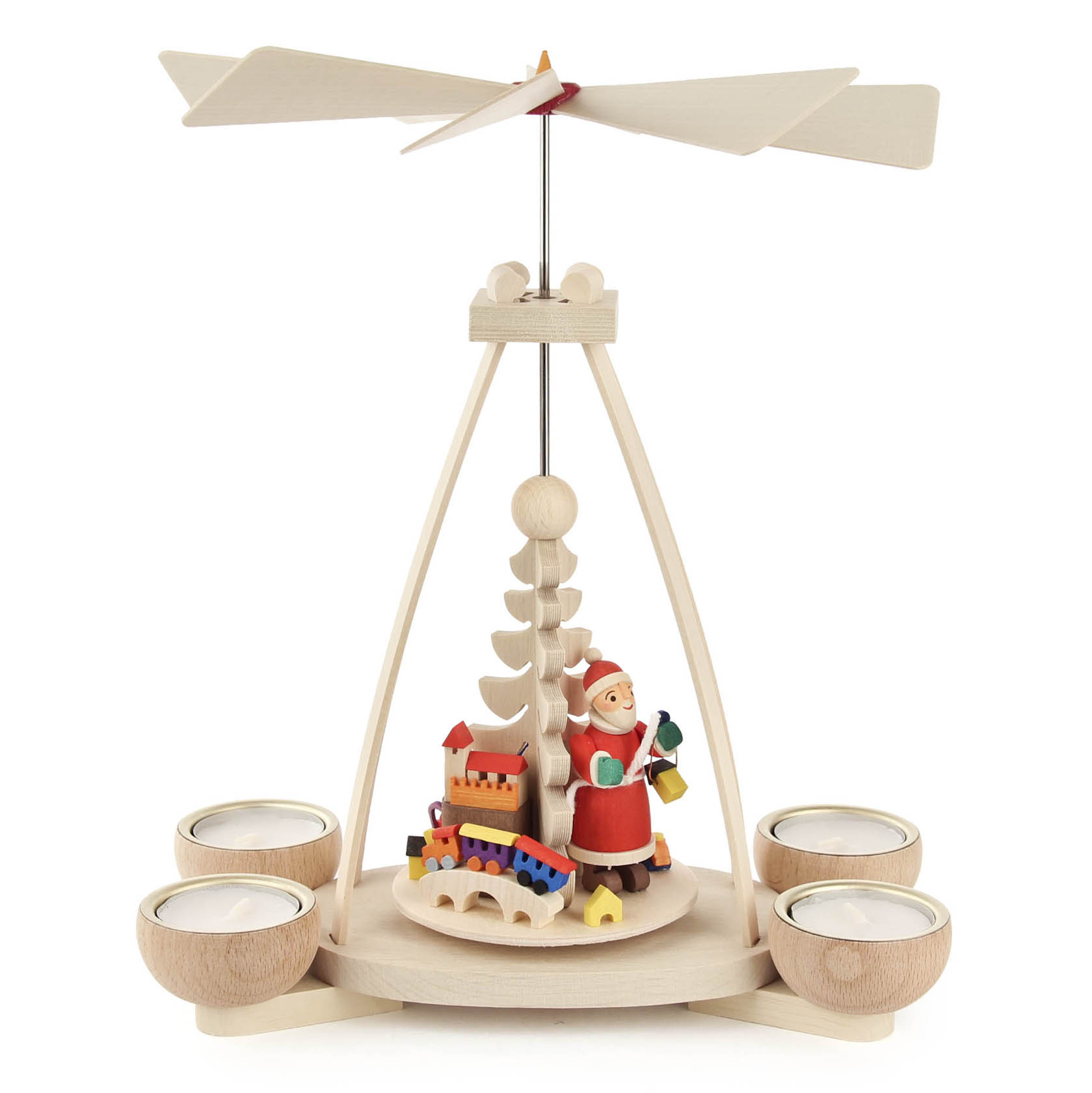 wooden pyramid santa | Dregeno - Seiffener Originale