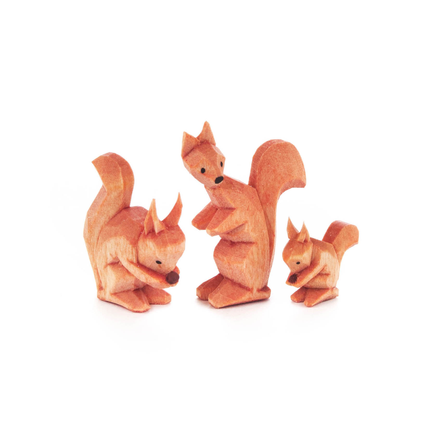 wooden  carved squirrels (3)