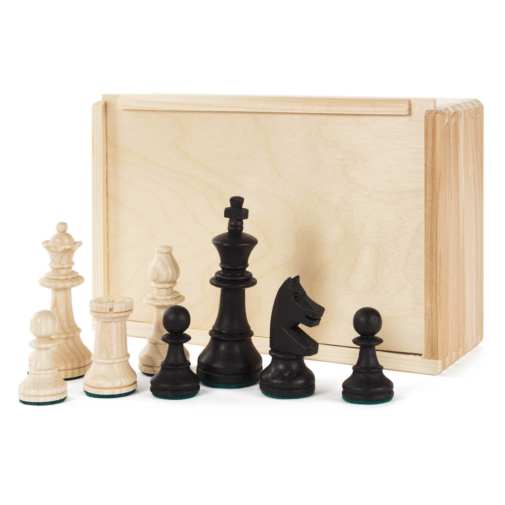 Schachfiguren beschwert in Holzschachtel im Dregeno Online Shop günstig kaufen