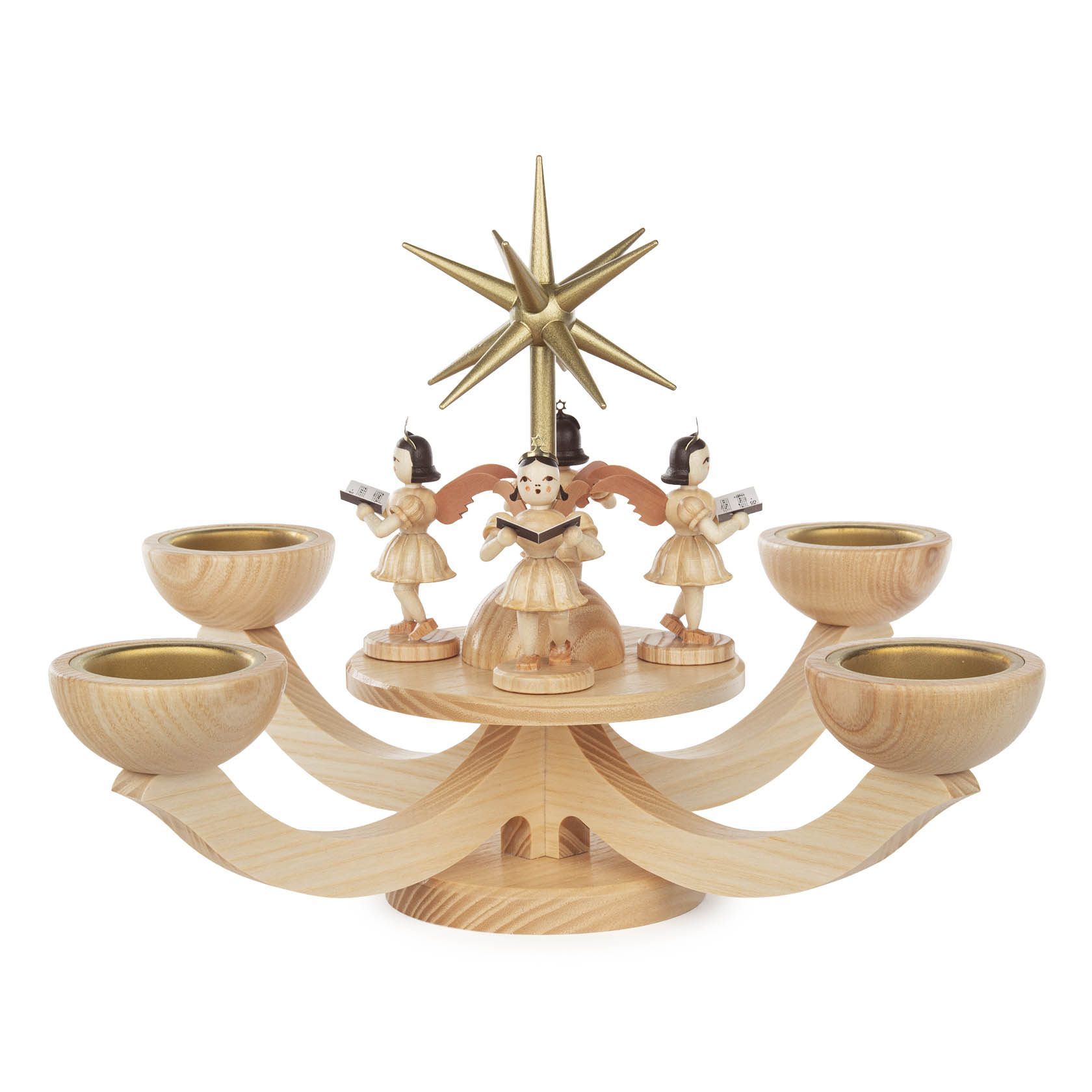 Adventsleuchter mit 4 Engeln für Teelichte natur im Dregeno Online Shop günstig kaufen