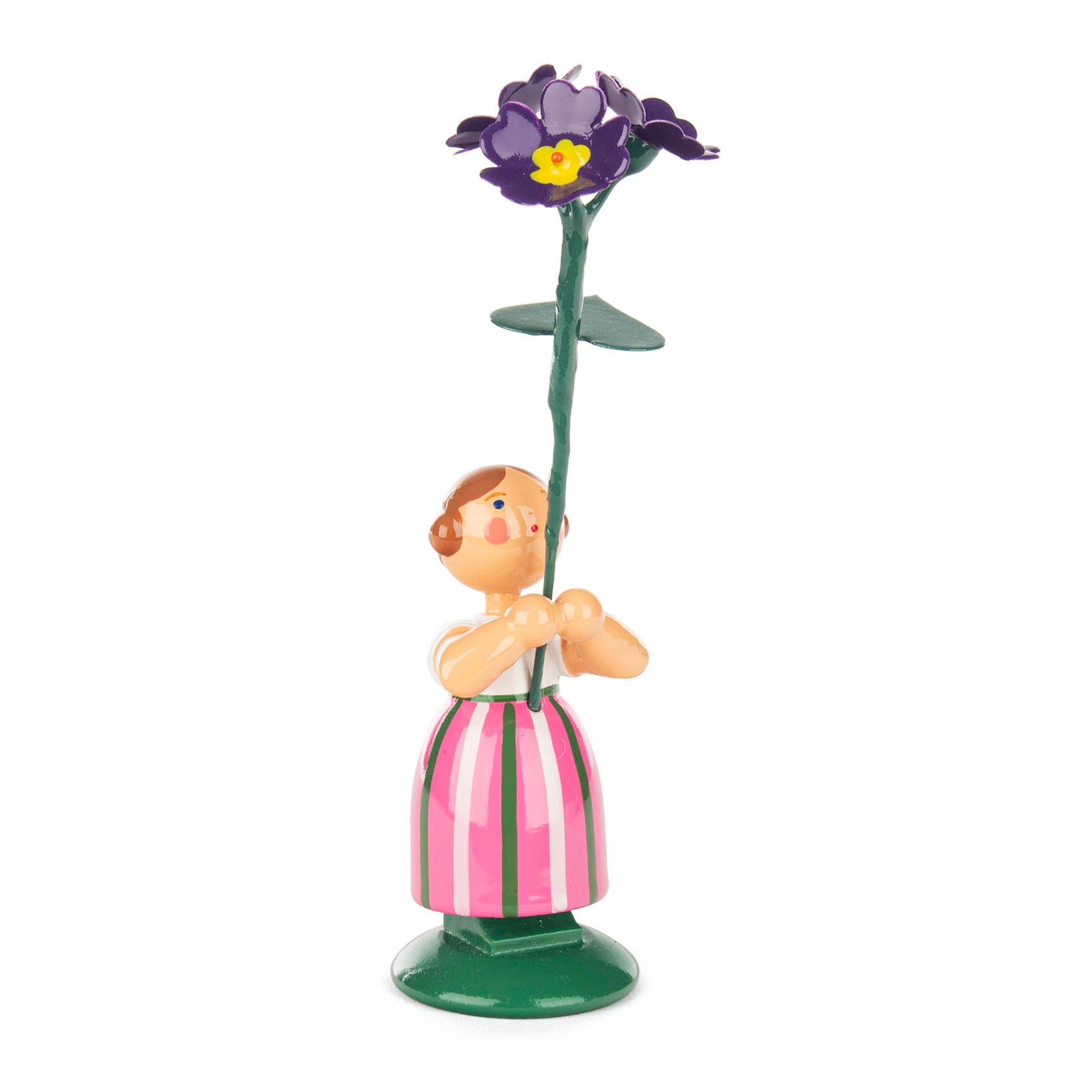 Blumenmädchen mit violetter Primel im Dregeno Online Shop günstig kaufen