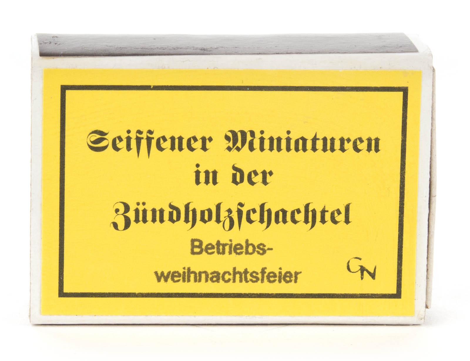 Zündholzschachtel Betriebsweihnachtsfeier 