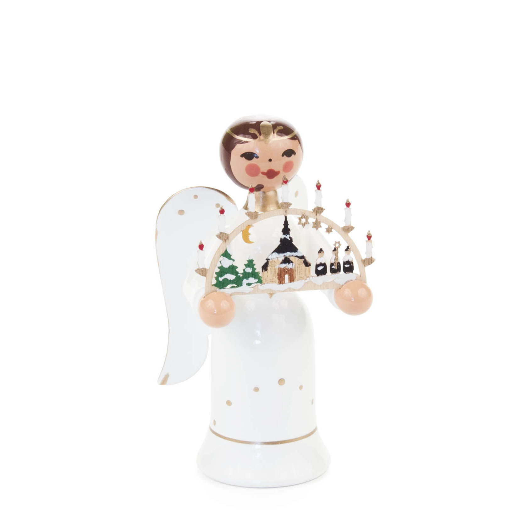 Miniatur Engel mit Schwibbogen "Seiffener Kirche" im Dregeno Online Shop günstig kaufen
